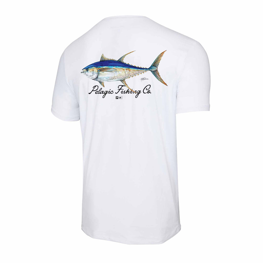 Pelagic Aquatek Goione Sailfish Hooded Fishing Shirt - Navy Medium
