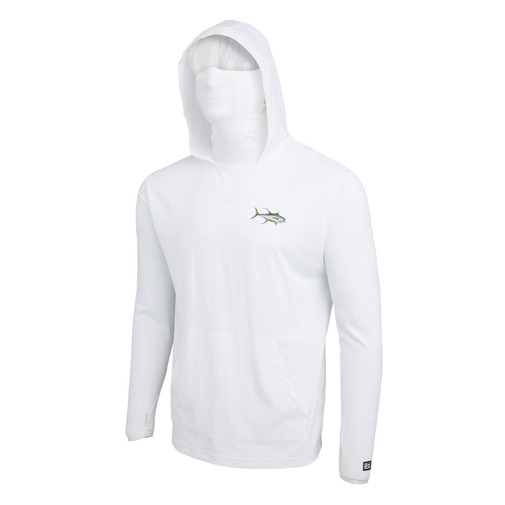 Pelagic Defcon Starboard Hooded Fishing Shirt - Long Sleeve White / XL