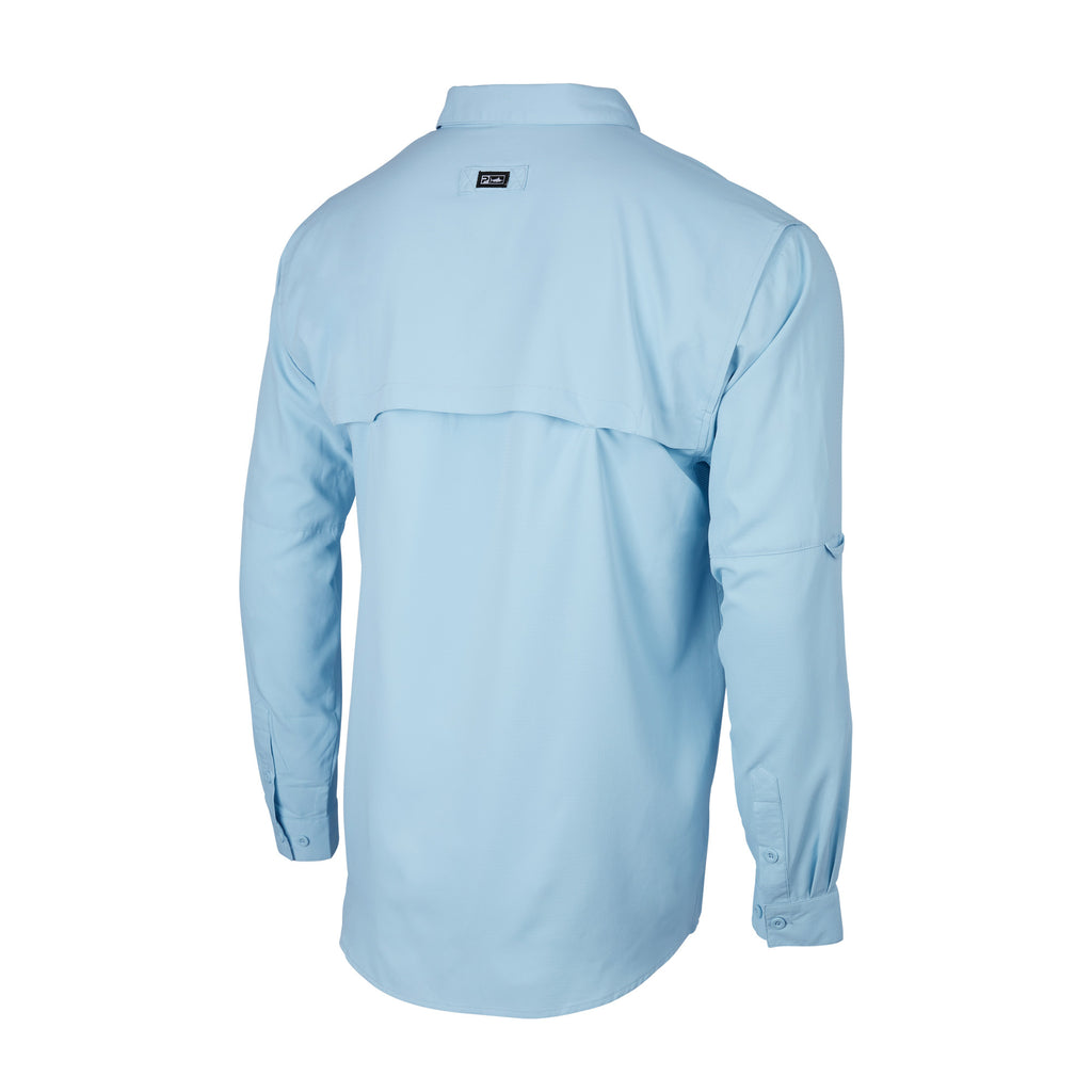 NWT Mens Lake Trail Fishing Shirt Sz XXXL Light Blue Button Up LS Zipper  Pockets