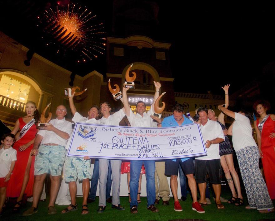 [Team Quiteña earned a cool $2.1 million for their 534-lb. black marlin on Day 2 of the tournament.]
Dubbed “the richest sport-fishing contest in the ...