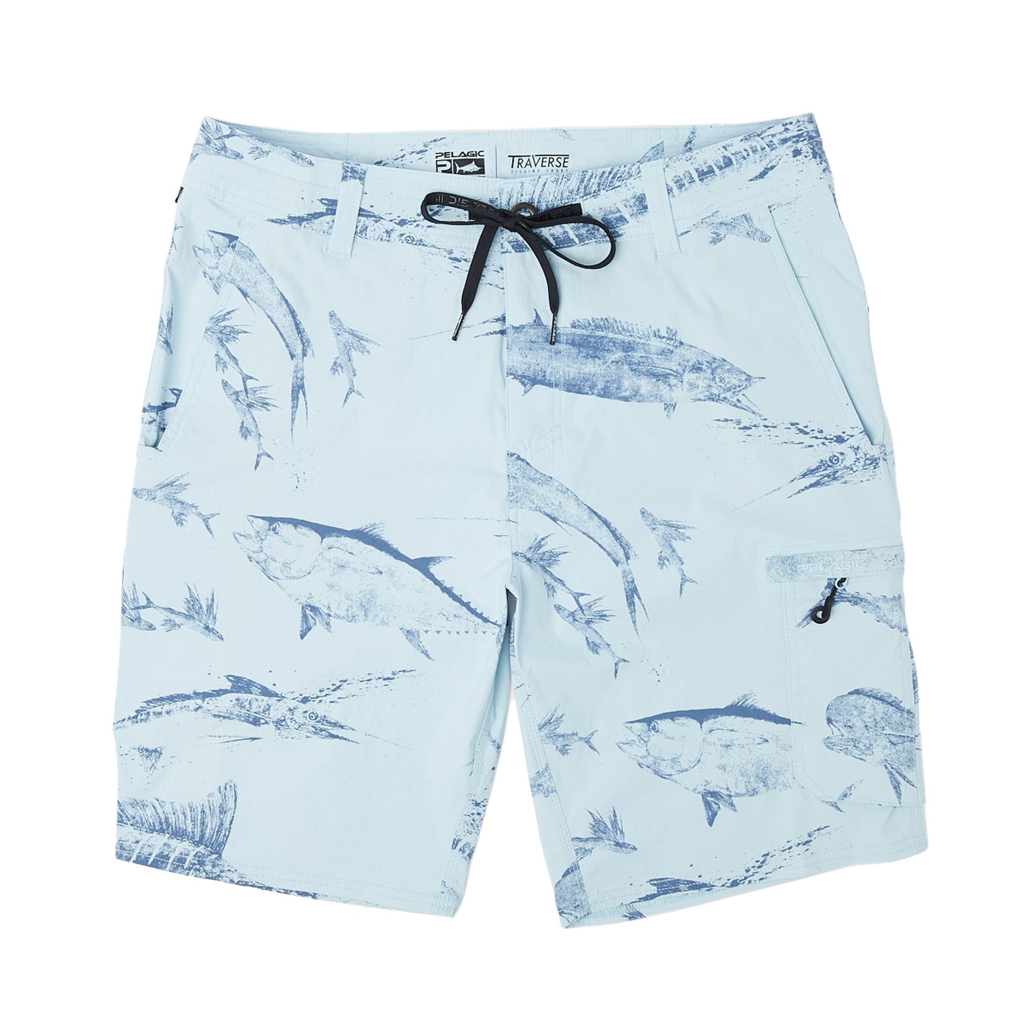 Pelagic Traverse Hybrid Shorts 20 32 / Gyotaku Light Blue