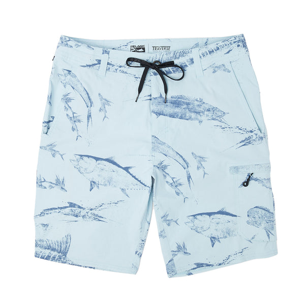 Pelagic Deep Sea Hybrid Fishing Shorts - Gyotaku Size 38