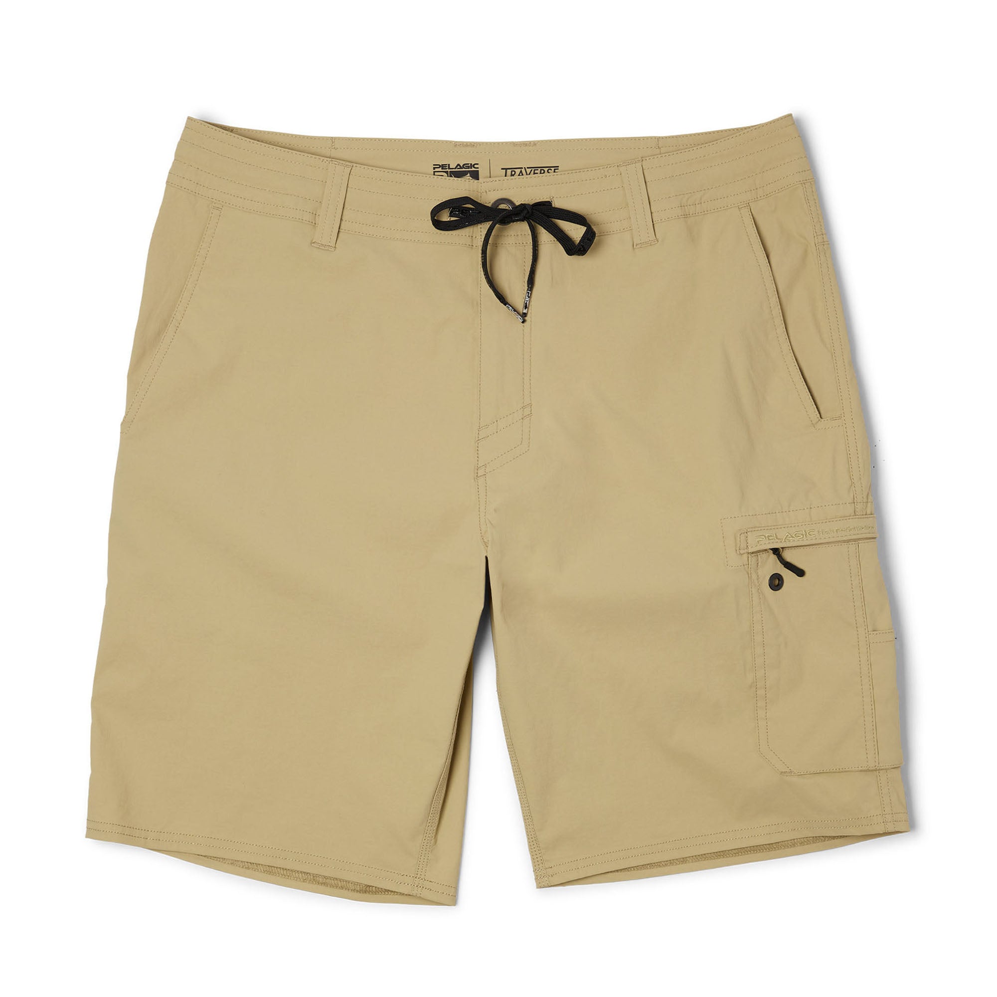 Pelagic Traverse Hybrid Fishing Shorts - Khaki - 40