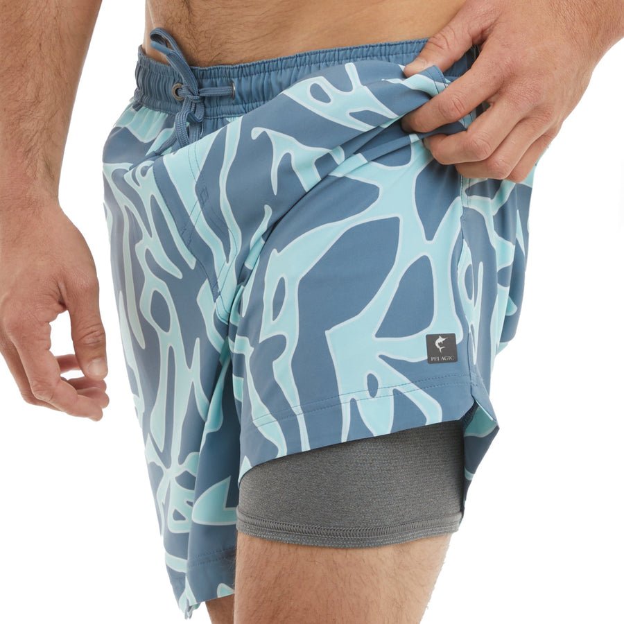 Leiday Elastic Waist Lined Shorts 17"