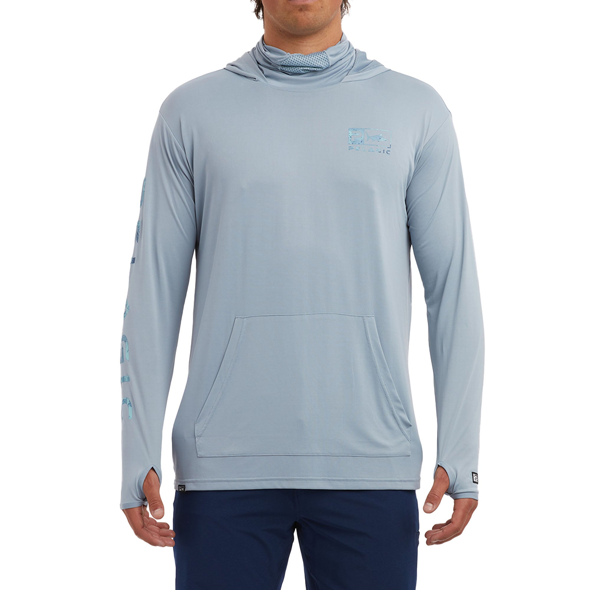 Pelagic Defcon Icon Hooded Fishing Shirt Slate / XL