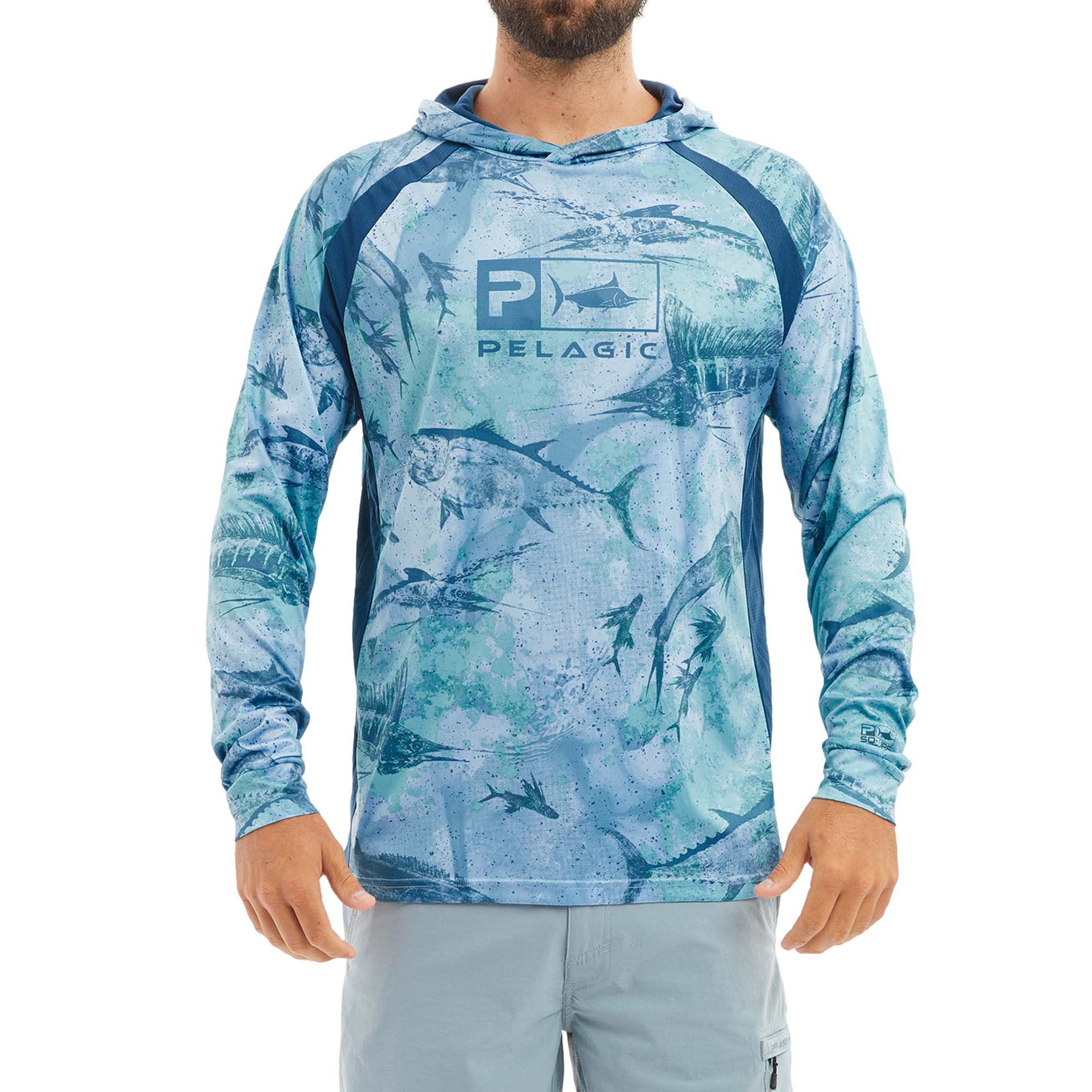 Pelagic Long Sleeve T-Shirts Hooded Fishing Shirt – Marine World