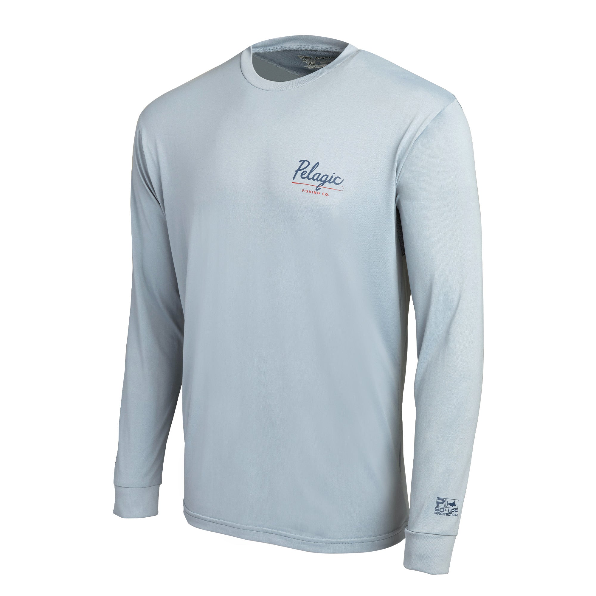 Reel Life Mens T-Shirt 2XL Blue Fishing 100% Polyester Long Sleeve