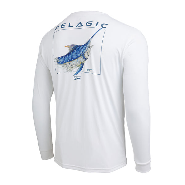Pelagic Aquatek Goione Marlin Long-Sleeve Shirt for Men - Black - XL