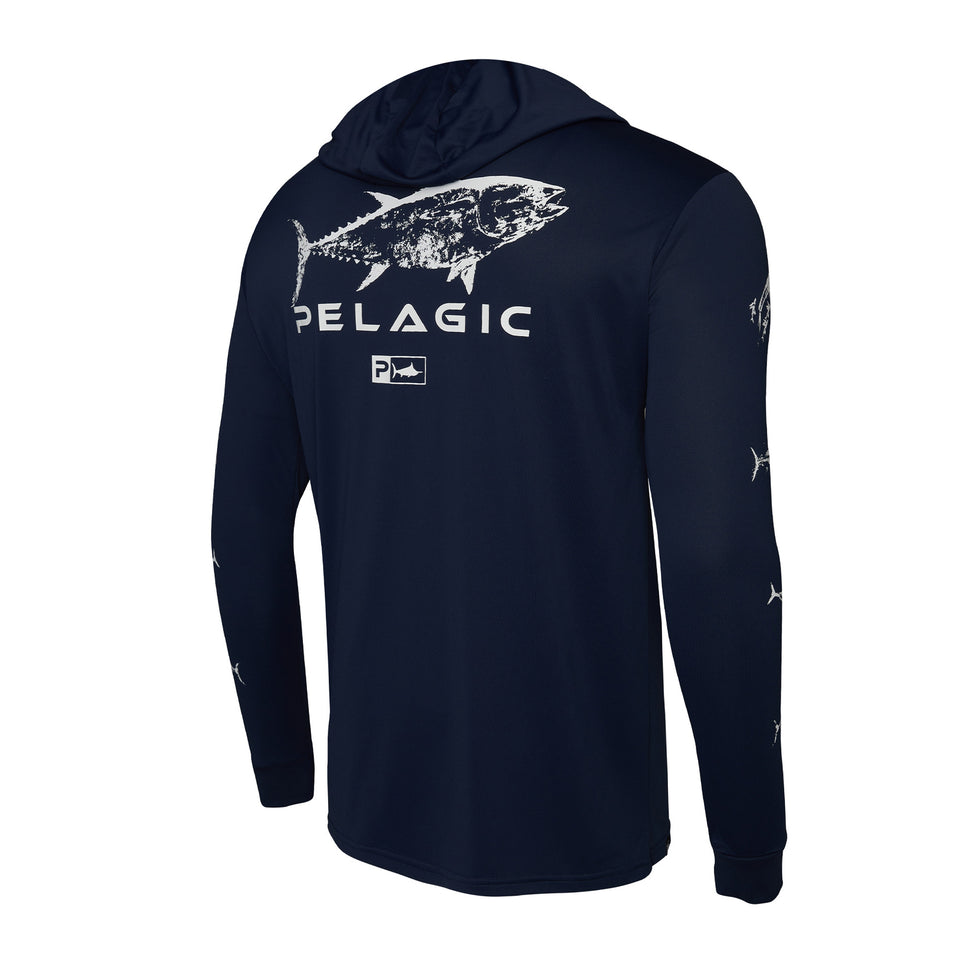 Pelagic Aquatek Tails Up Hooded Fishing Shirt XL