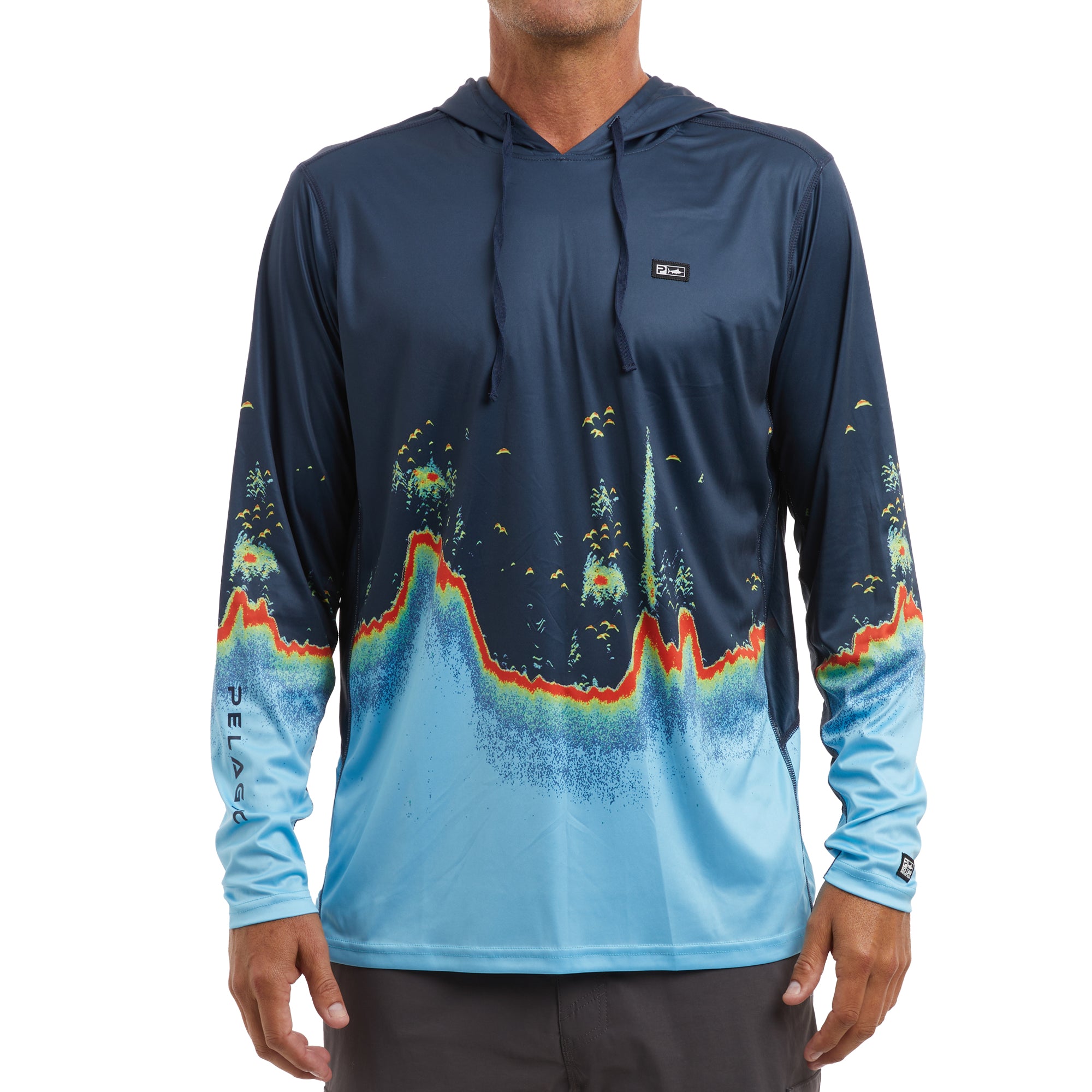Vaportek Hooded Fishing Shirt Sonar - Navy / M