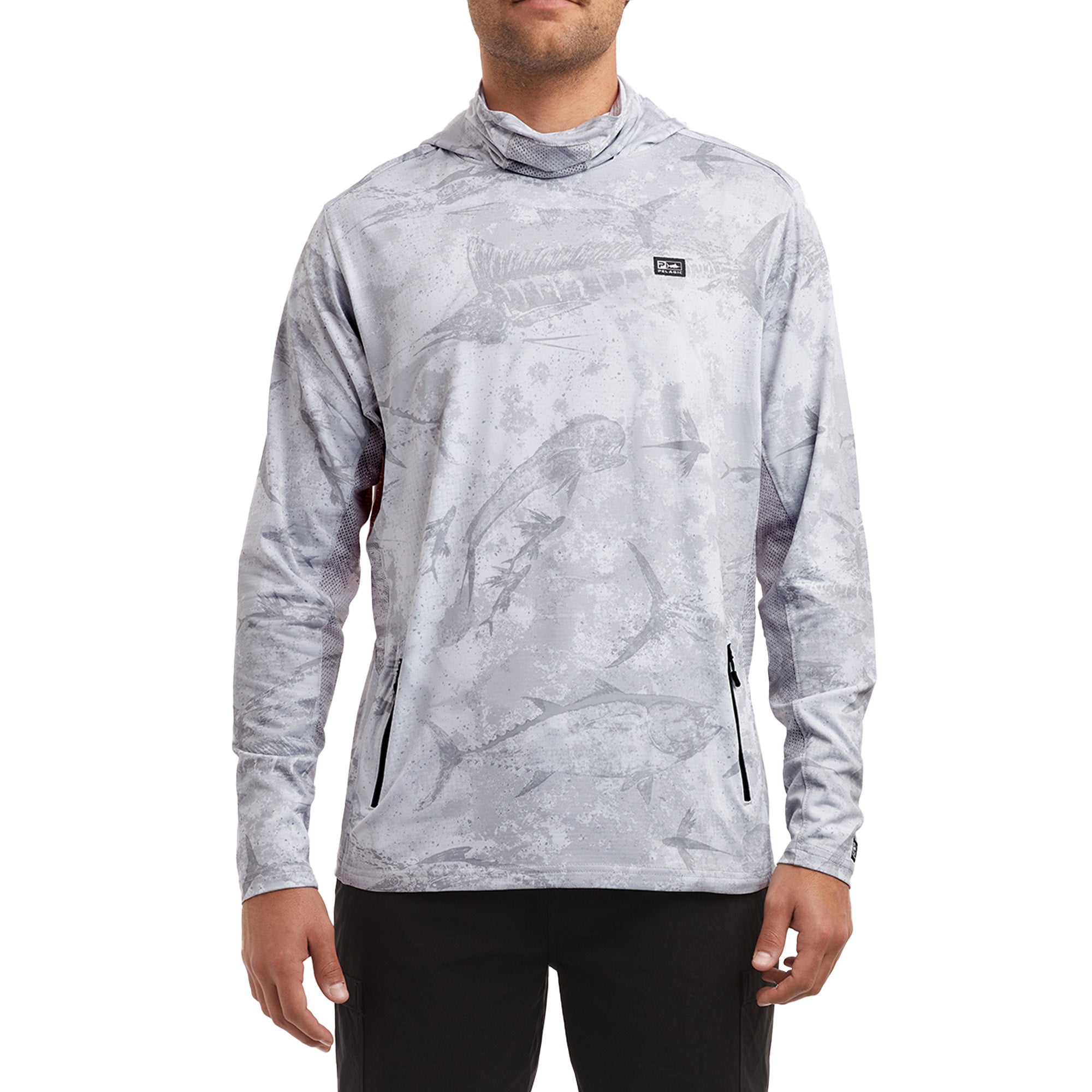 Pelagic Exo-Tech Fishing Long-Sleeve Shirt for Men - Light Grey