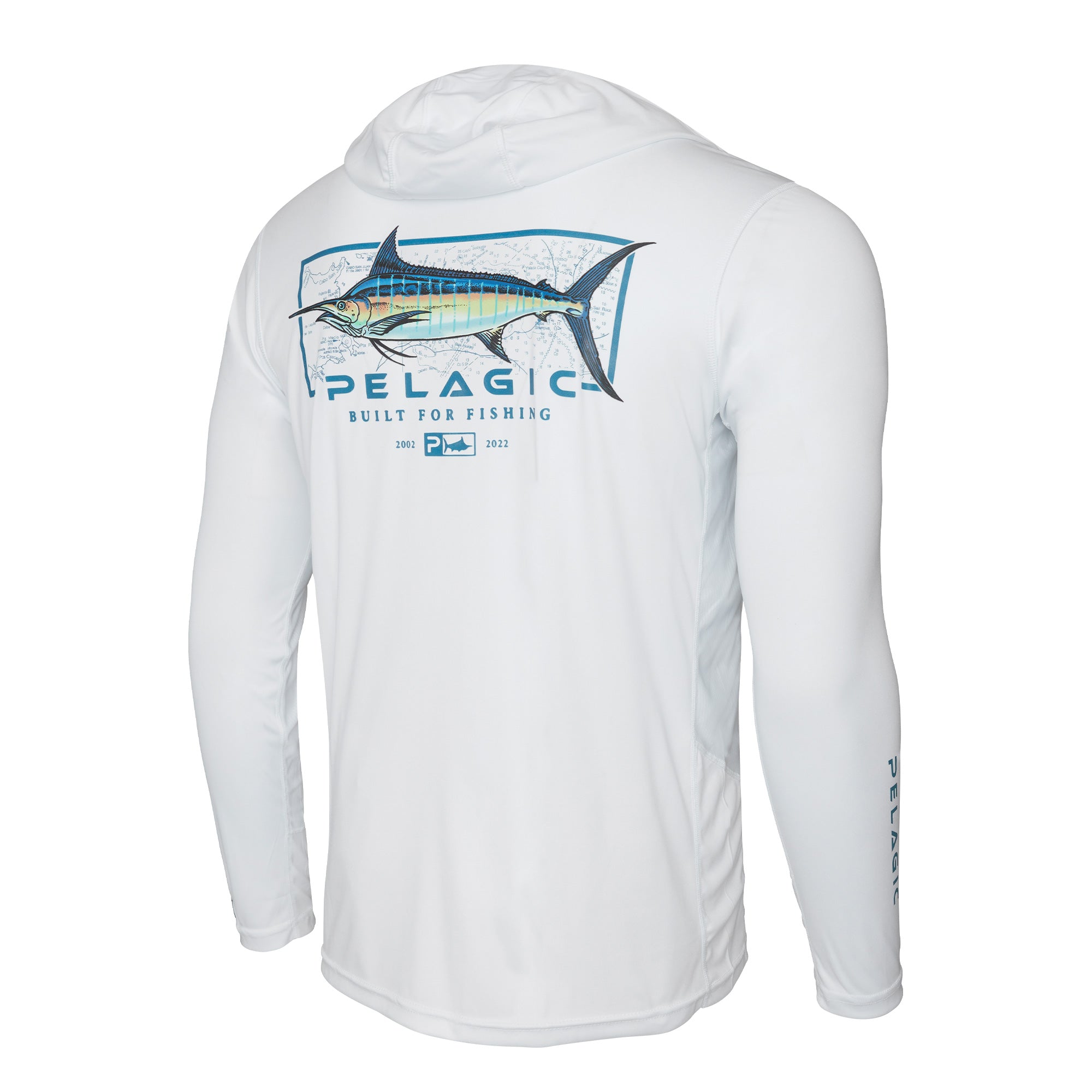 Pelagic Exo-Tech 2.0 Light Grey Hooded Fishing Long-Sleeve Shirt for Men -  Light Grey - M