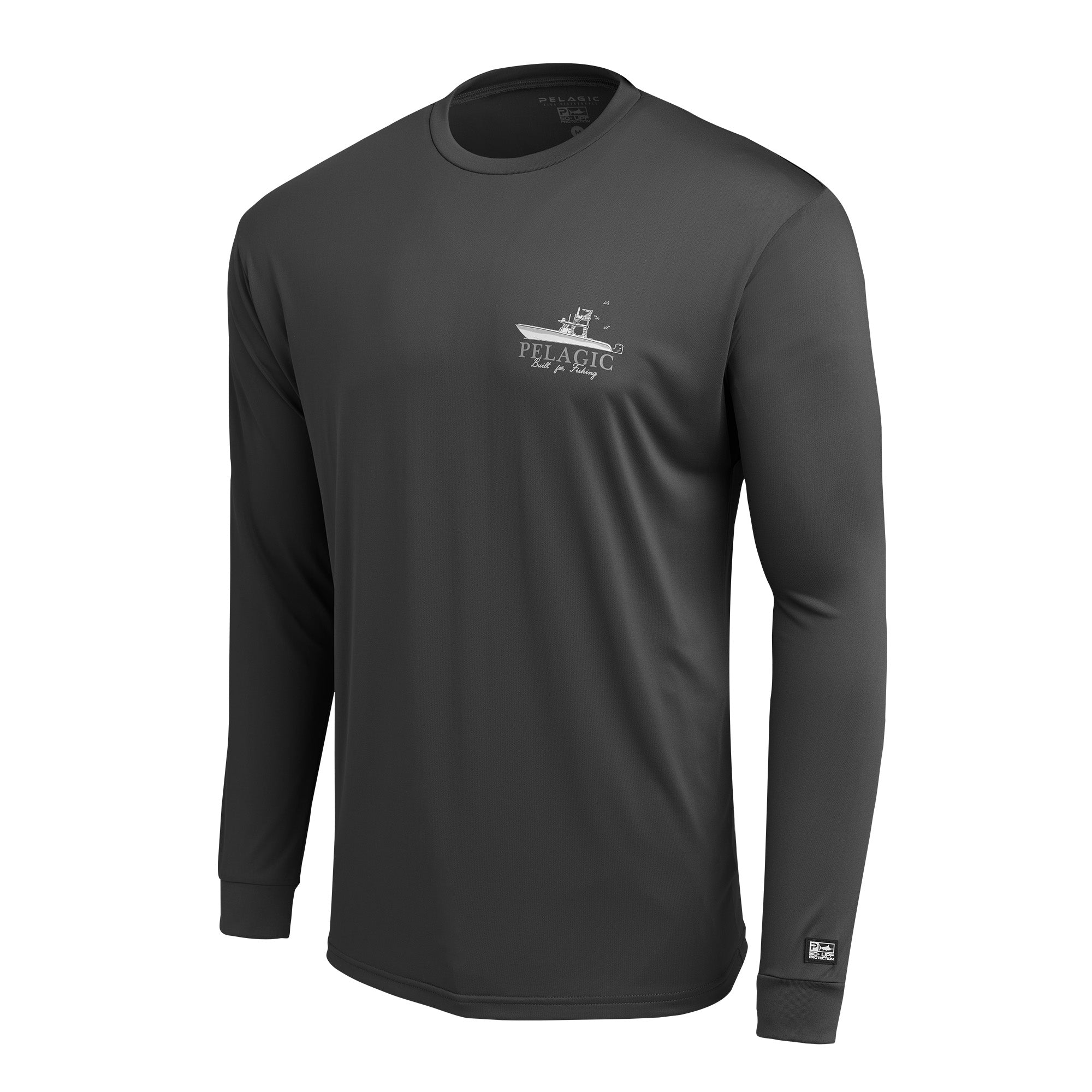 Men's Pelagic Aquatek Let's Go Long Sleeve T-Shirt Medium Graphite