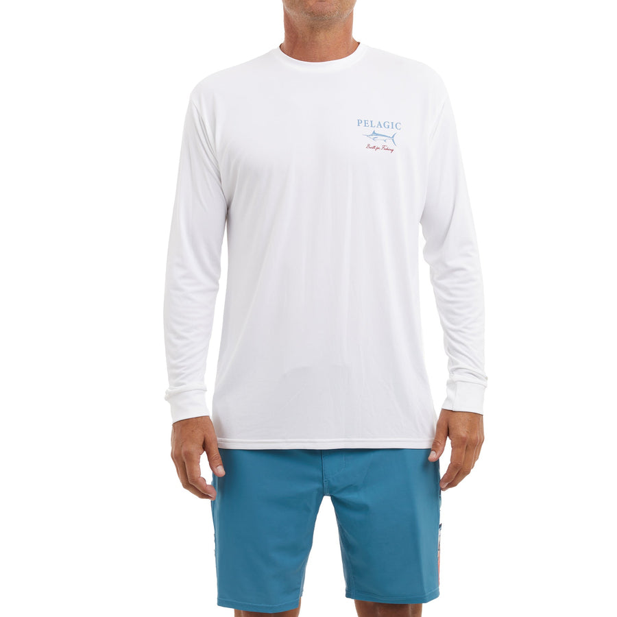 Pelagic T-shirt à manches longues anti-UV Aquatek Marlin Made Blanc| Waveinn Pelagic T-shirt à manches longues anti-UV Aquatek Marlin Made Blanc| Waveinn