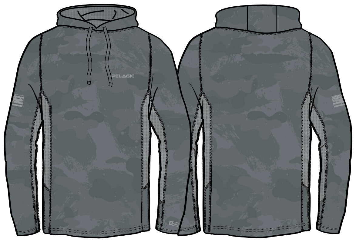 Vaportek Hood- HI Brushed Camo Graphite L/S Tops