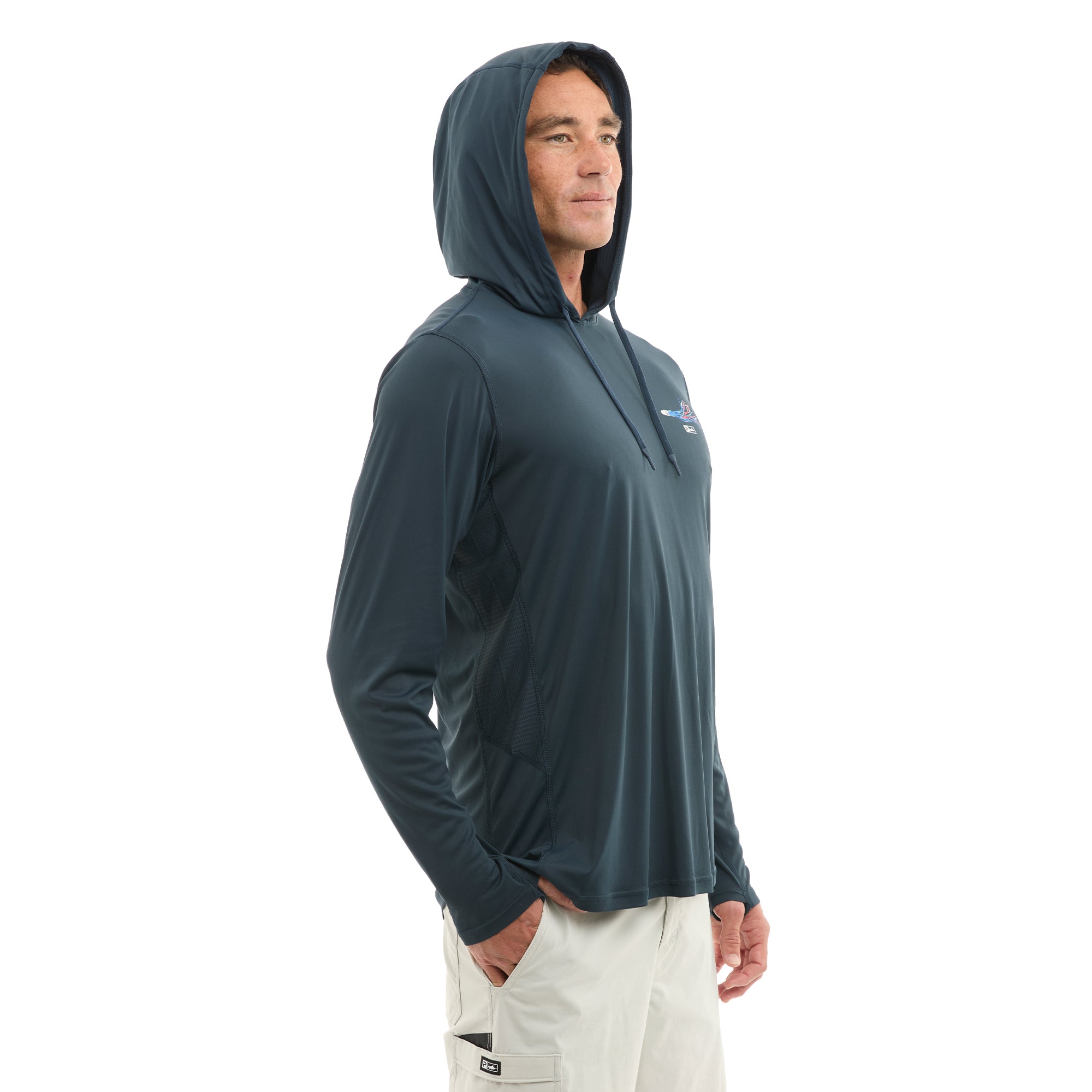 PELAGIC Hooded Fishing Shirt - Vaportek Short Corner