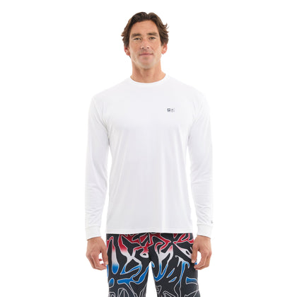 Aquatek - Lure Flag White L/S Tops