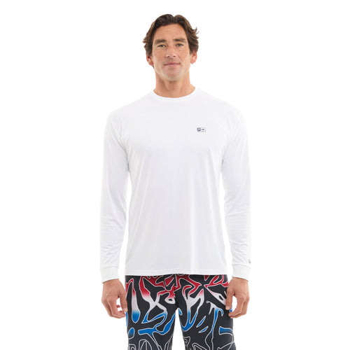 Aquatek - Lure Flag White L/S Tops