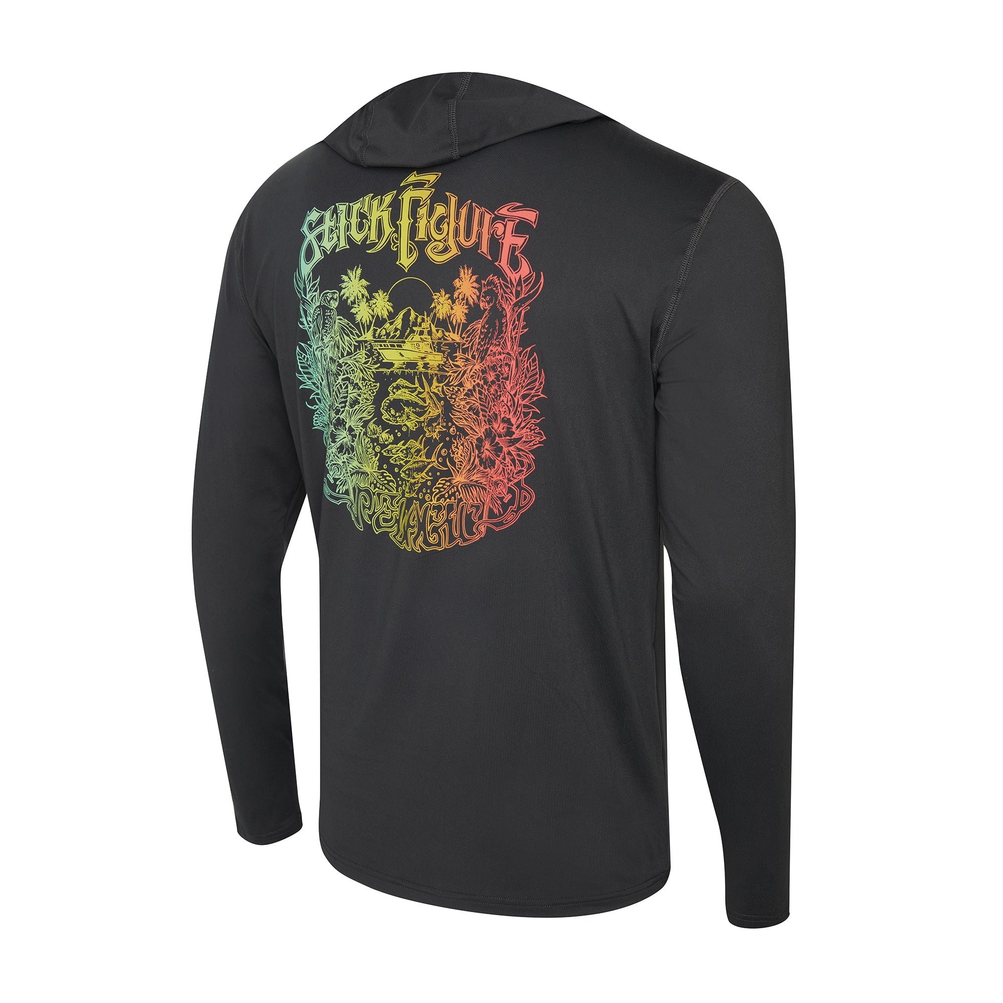 Stick Figure Freespool Islander Hooded Performance Shirt