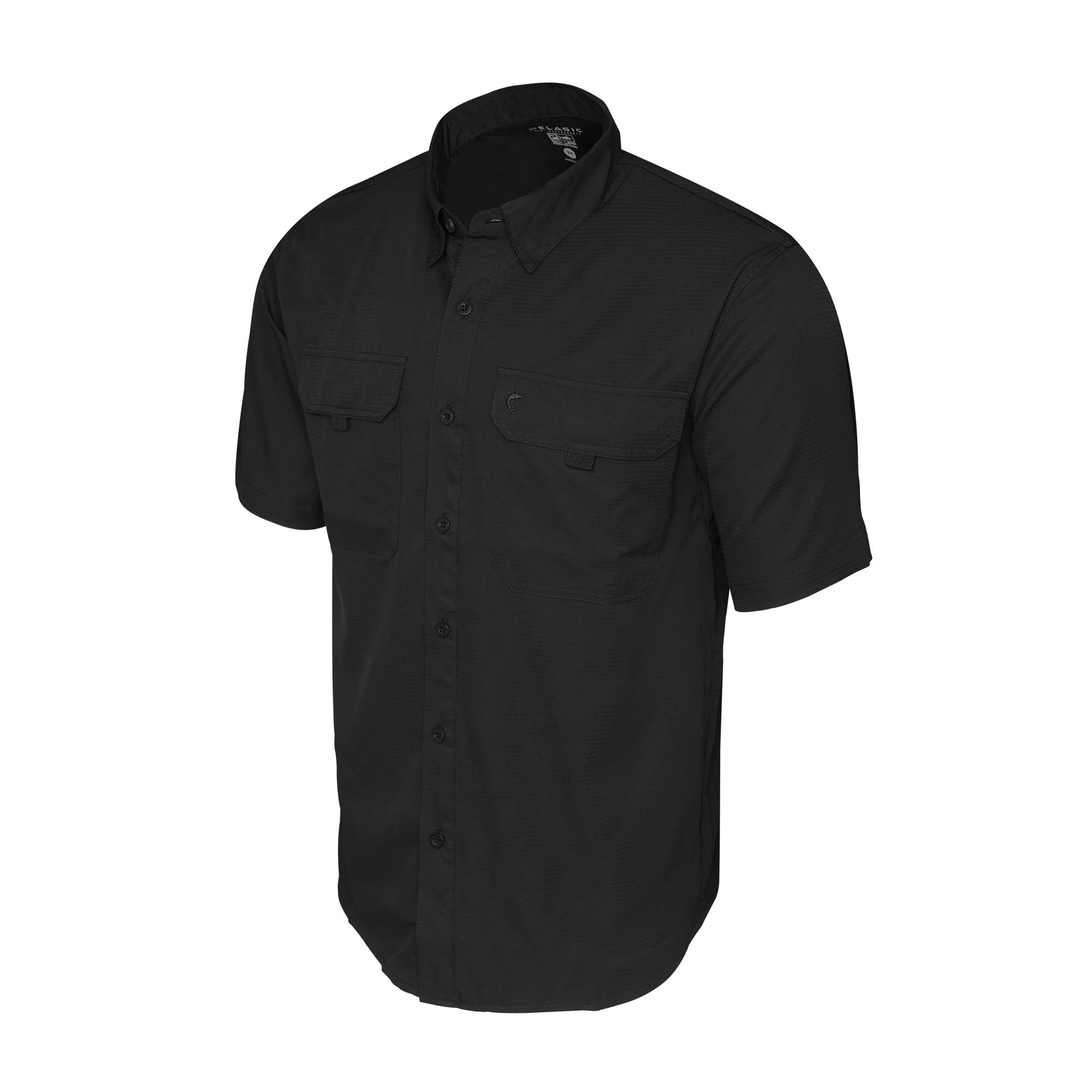 Pelagic Keys Fishing Black Short Sleeve Mens Shirt Black XL