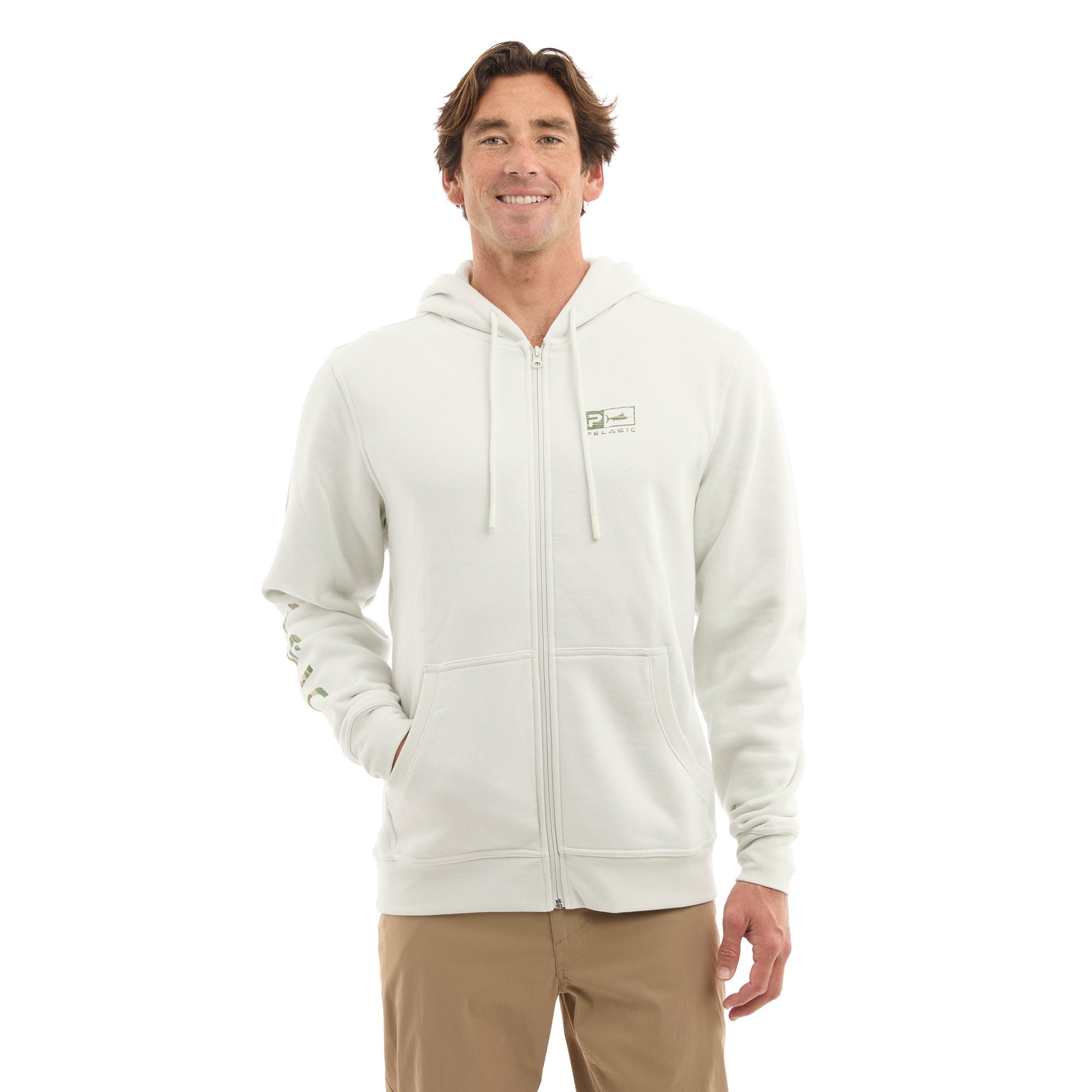 Tanner Wahoo Icon Zip Fleece Hoodie