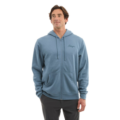 Tanner Lines In Zip Fleece Hoodie