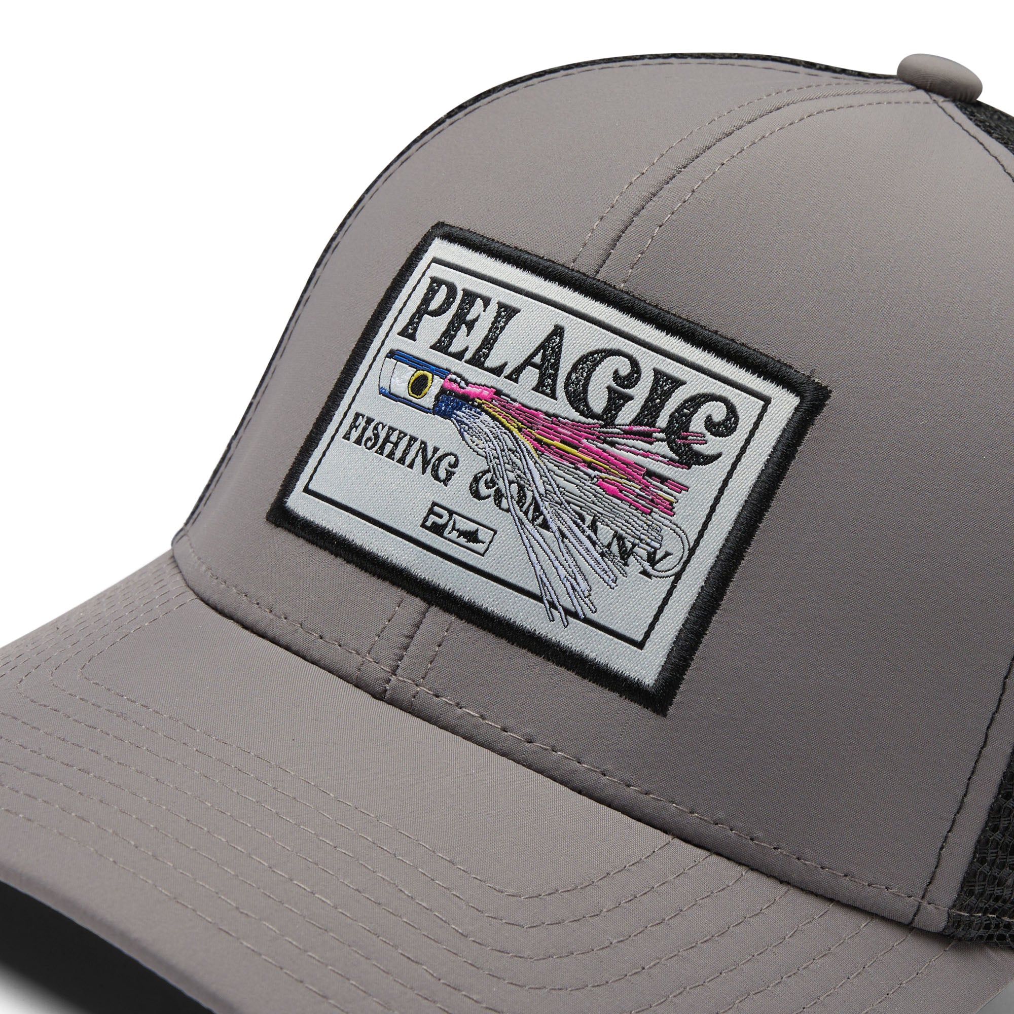 Pelagic, Accessories, Pelagic Hat Mens Black Trucker Red White Blue  Adjustable Snapback Fishing Logo