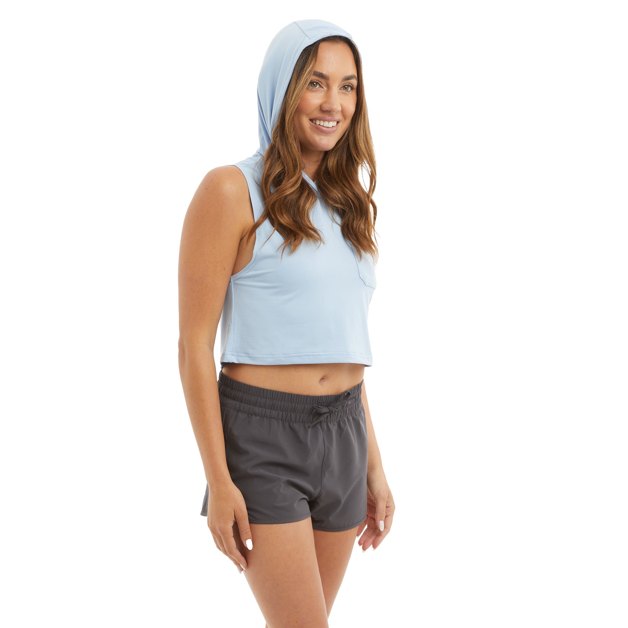 Ws Freespool Ws Hooded Cropped Tank