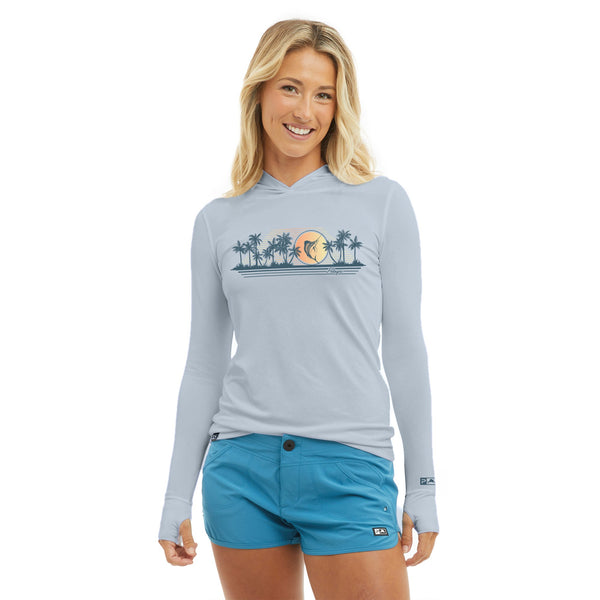 PELAGIC Ws Hooded Fishing Shirt - Ws Aquatek Tropic Daze