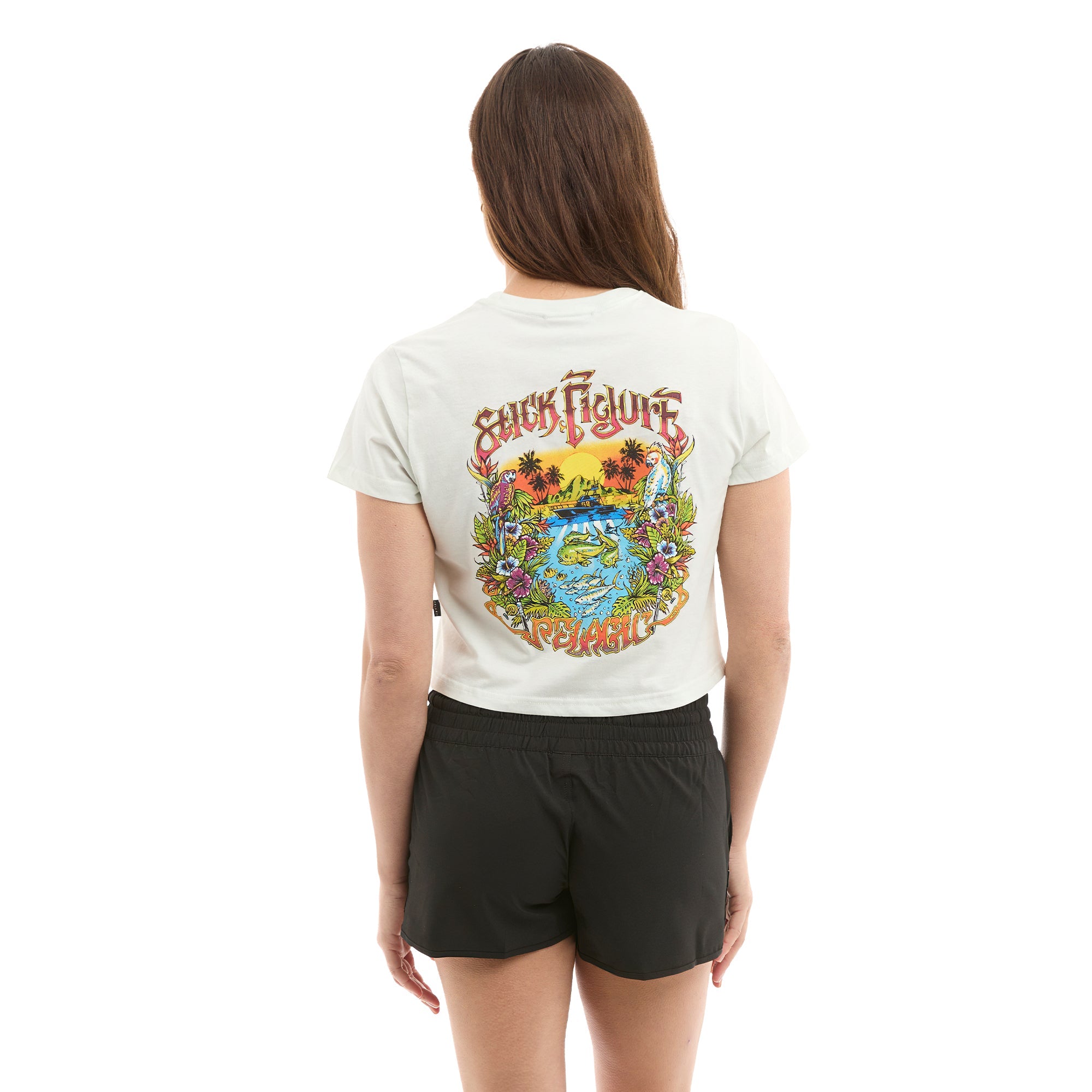 Ws Stick Figure Lefty Ws Cropped T-Shirt