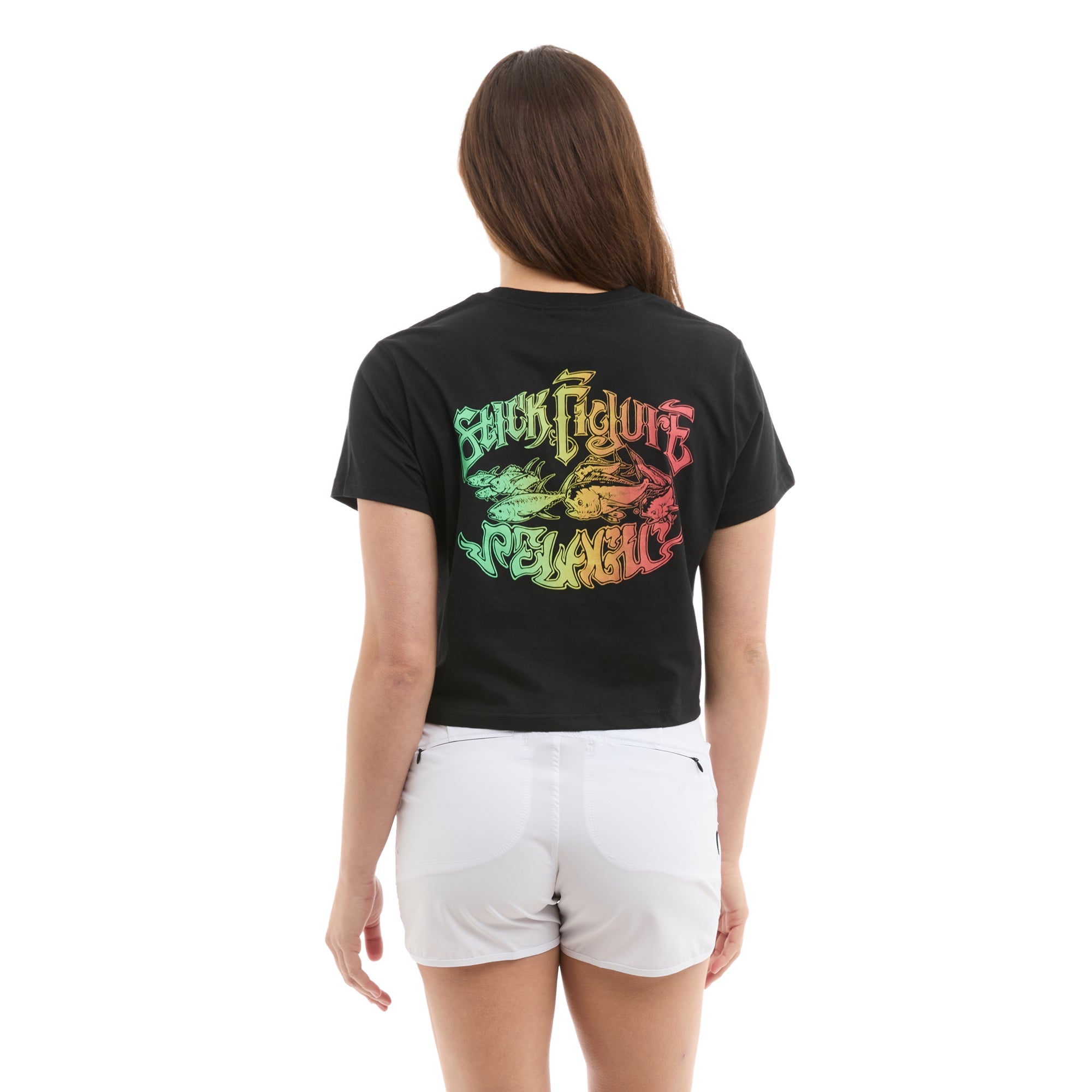 Ws Stick Figure Chasin Ws Cropped T-Shirt