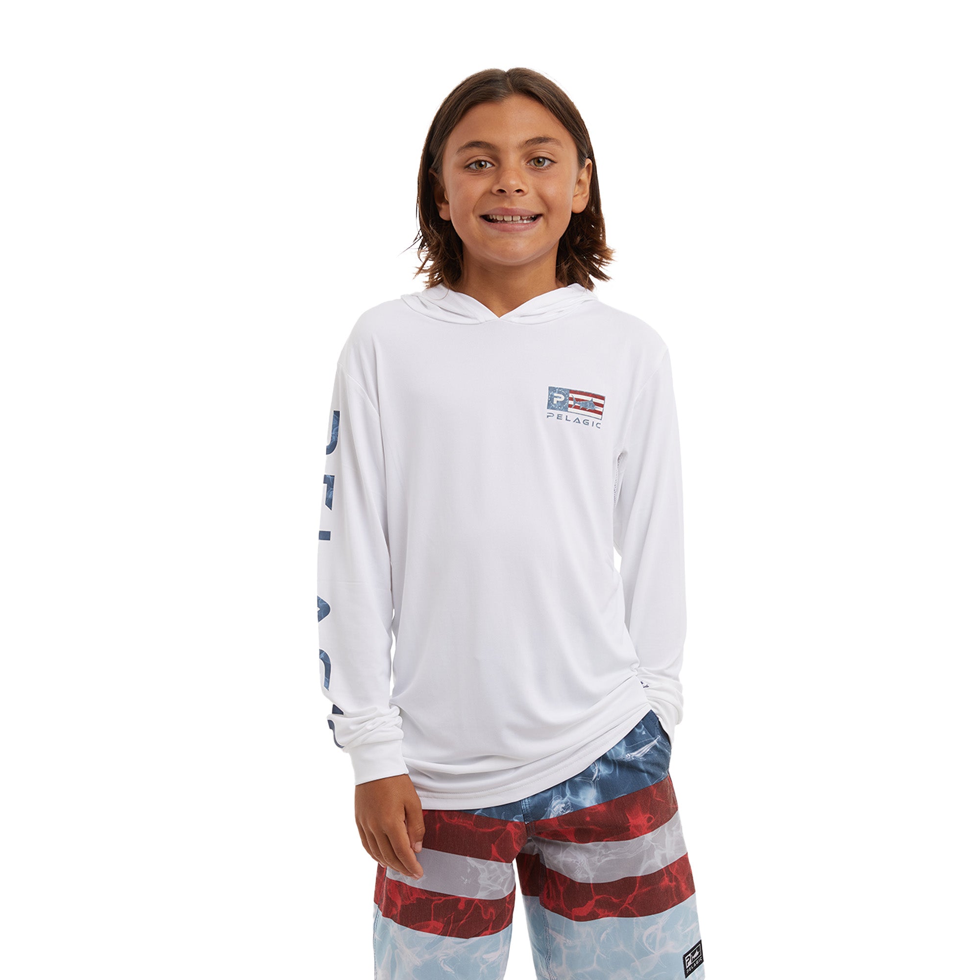 AMERICAMO™<br> Youth Aquatek Icon Youth Hooded Fishing Shirt