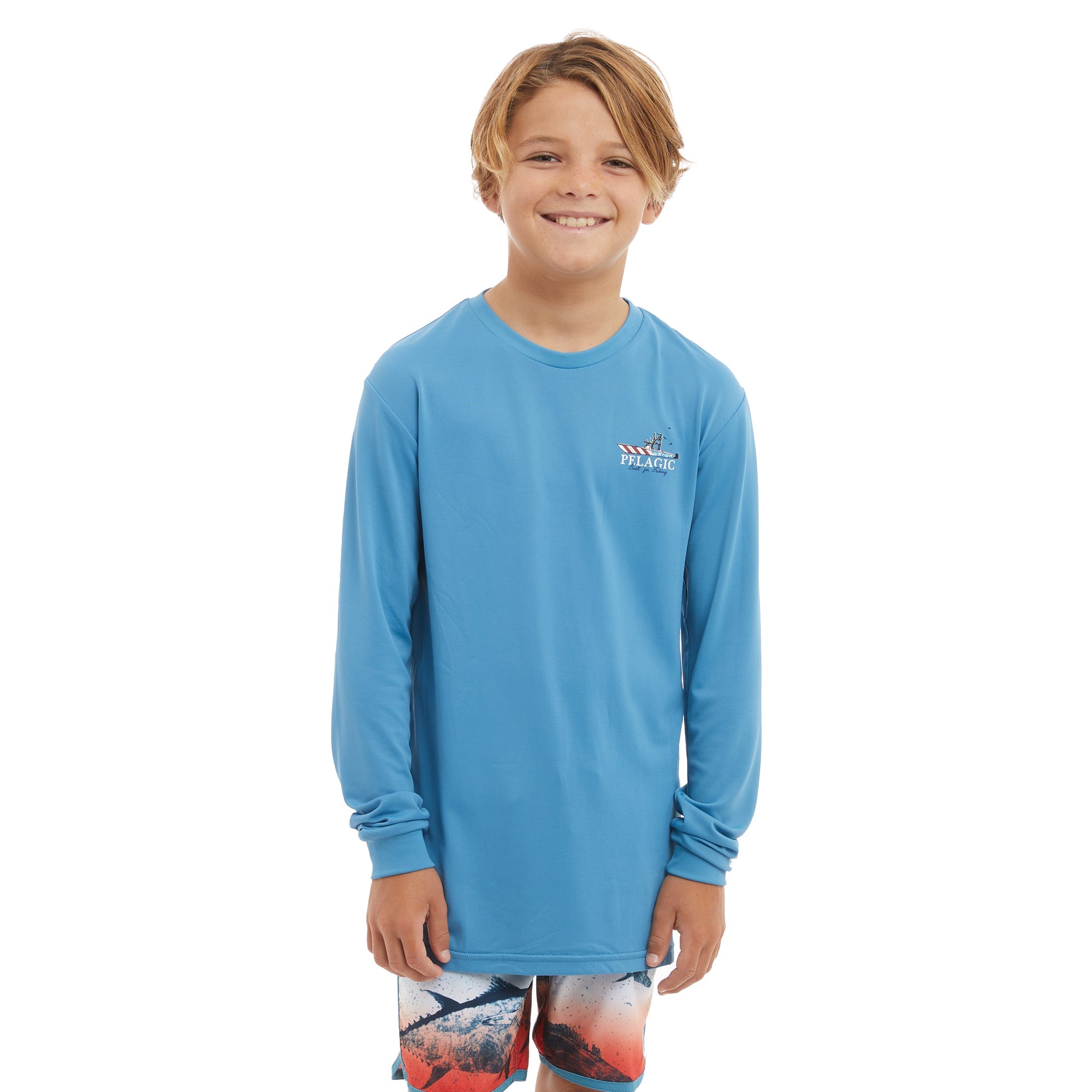 Youth Aquatek Fish N Stripes Youth Fishing Shirt