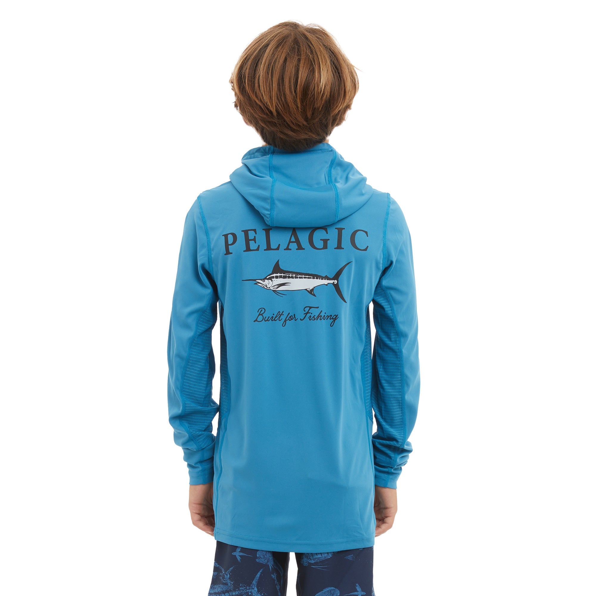 Youth Vaportek Marlin Made Youth Hooded Fishing Shirt