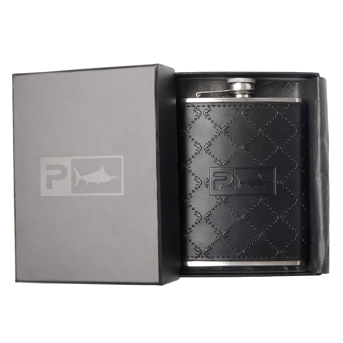 Charter 8oz Leatherbound Flask Insulated Stainless Cup