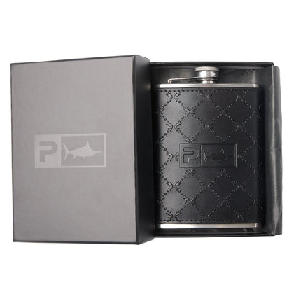 Charter 8oz Leatherbound Flask Insulated Stainless Cup