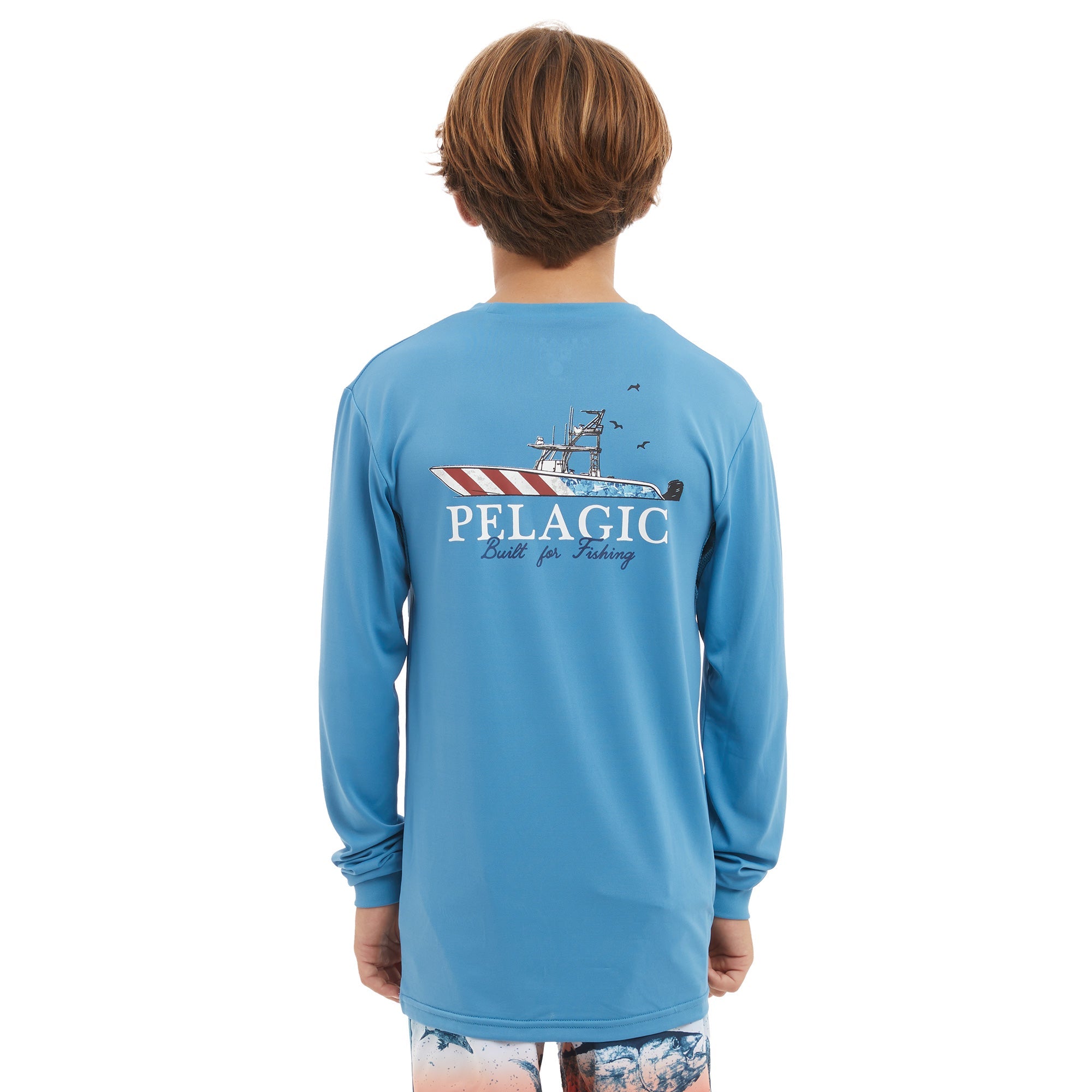 Youth Aquatek Fish N Stripes Youth Fishing Shirt
