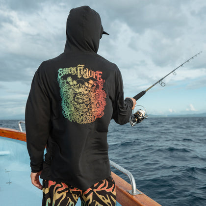 Stick Figure Freespool Islander Hooded Performance Shirt