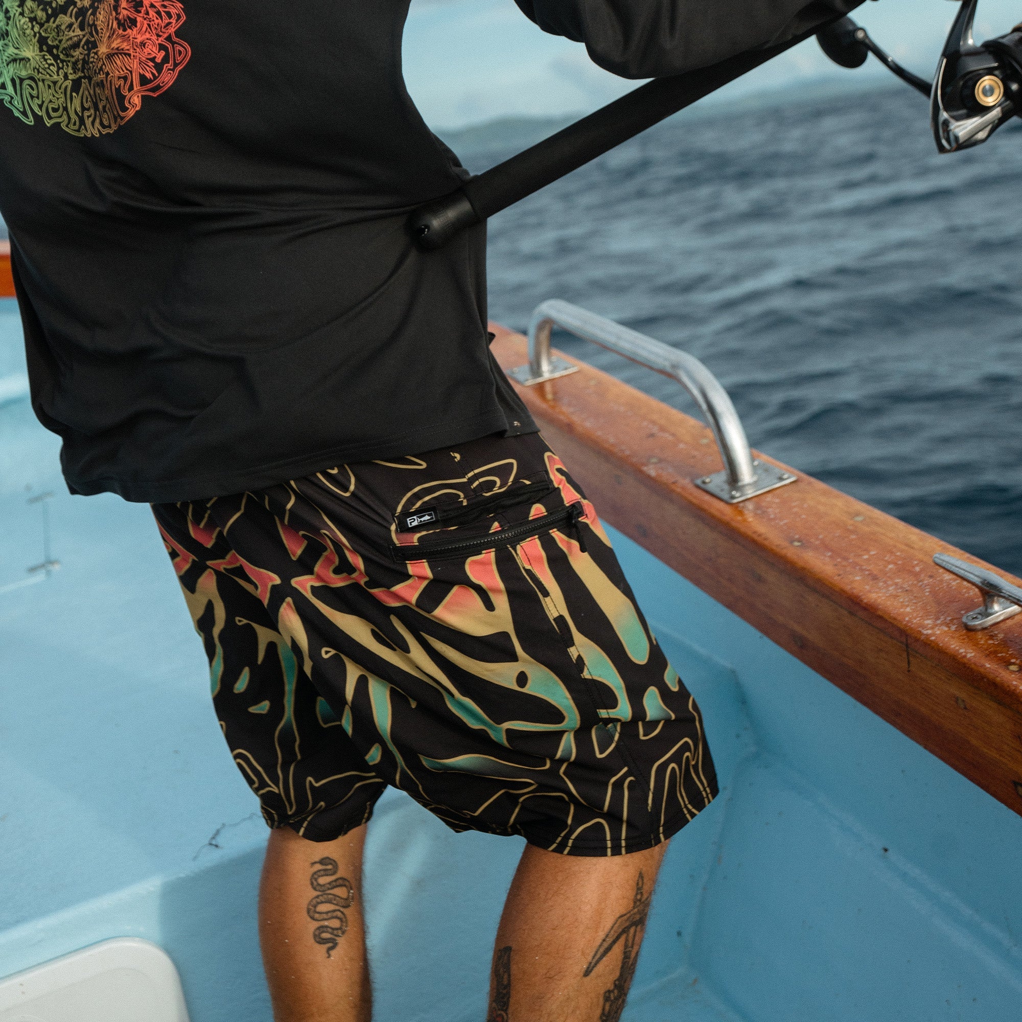 Stick Figure Strike Boardshorts 19"