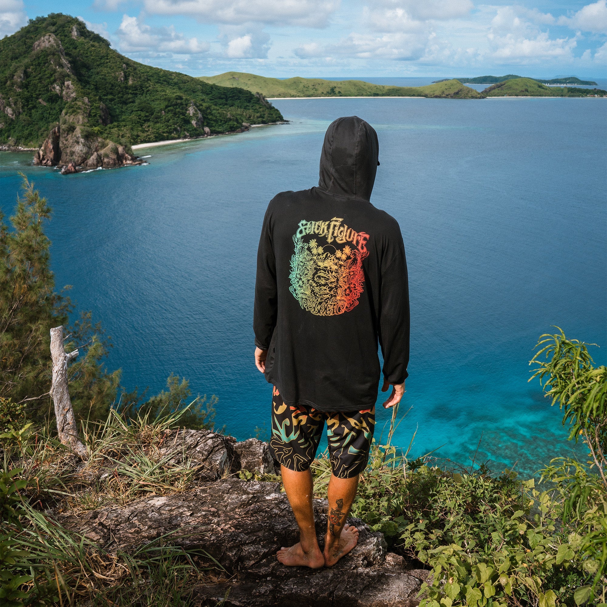 Stick Figure Strike Boardshorts 19"