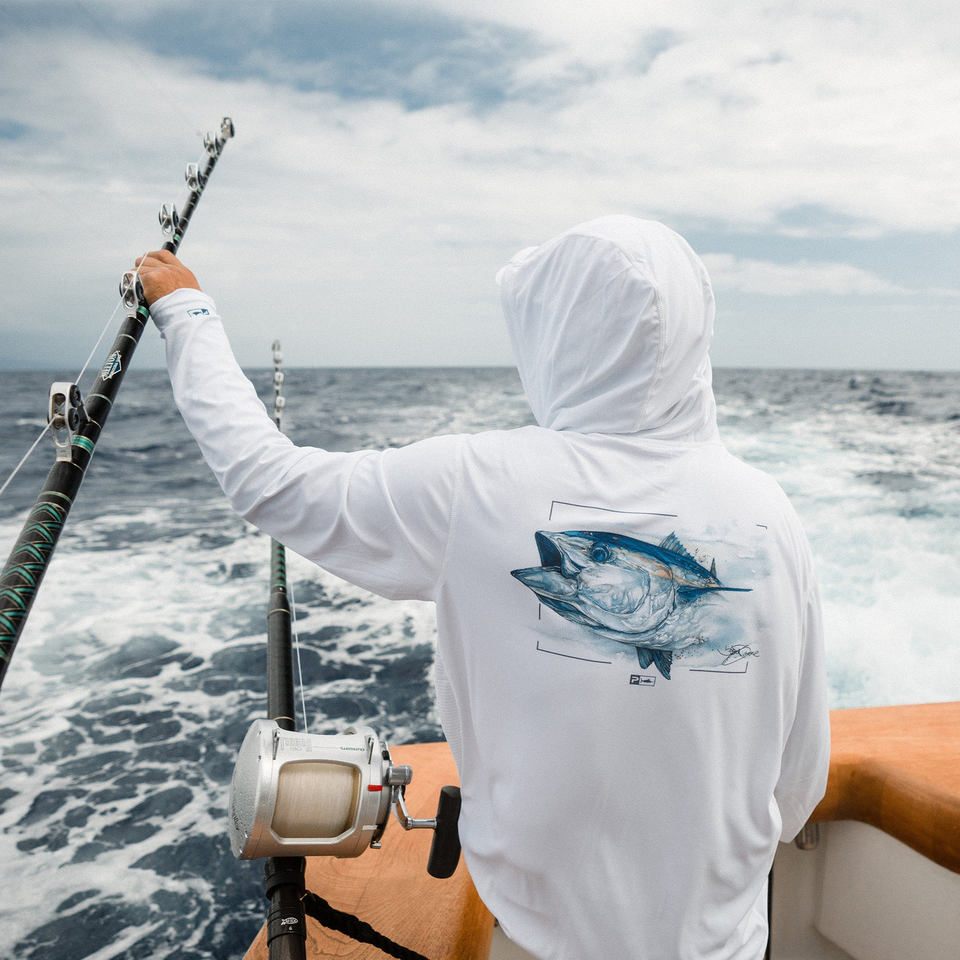 deep sea fishing polos Men's Marlin Short Sleeve T-Shirt shirt features Bass Hooked Fishing Polo Shirt