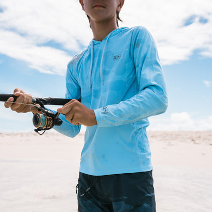Youth Vaportek Youth Hooded Fishing Shirt