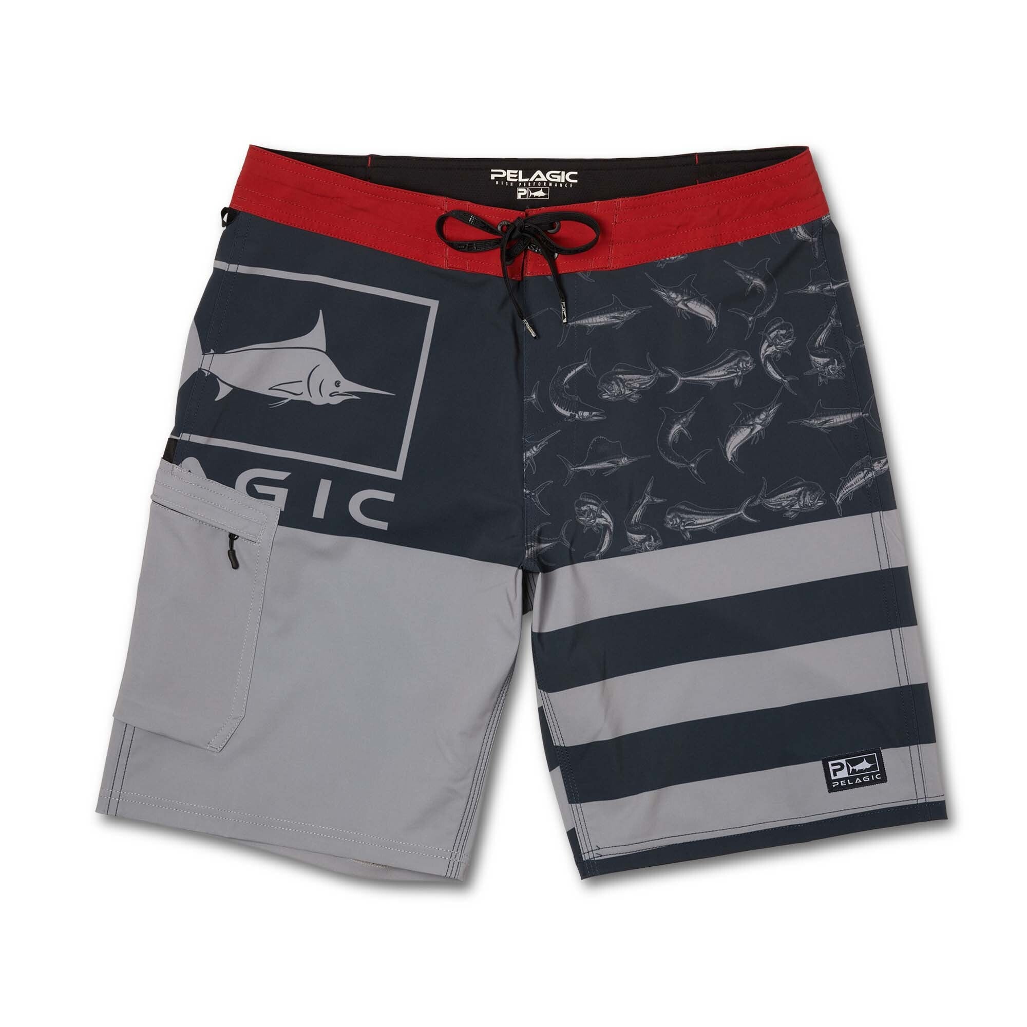 Pelagic Blue Water 21 Board Shorts - Americamo - Grey 30