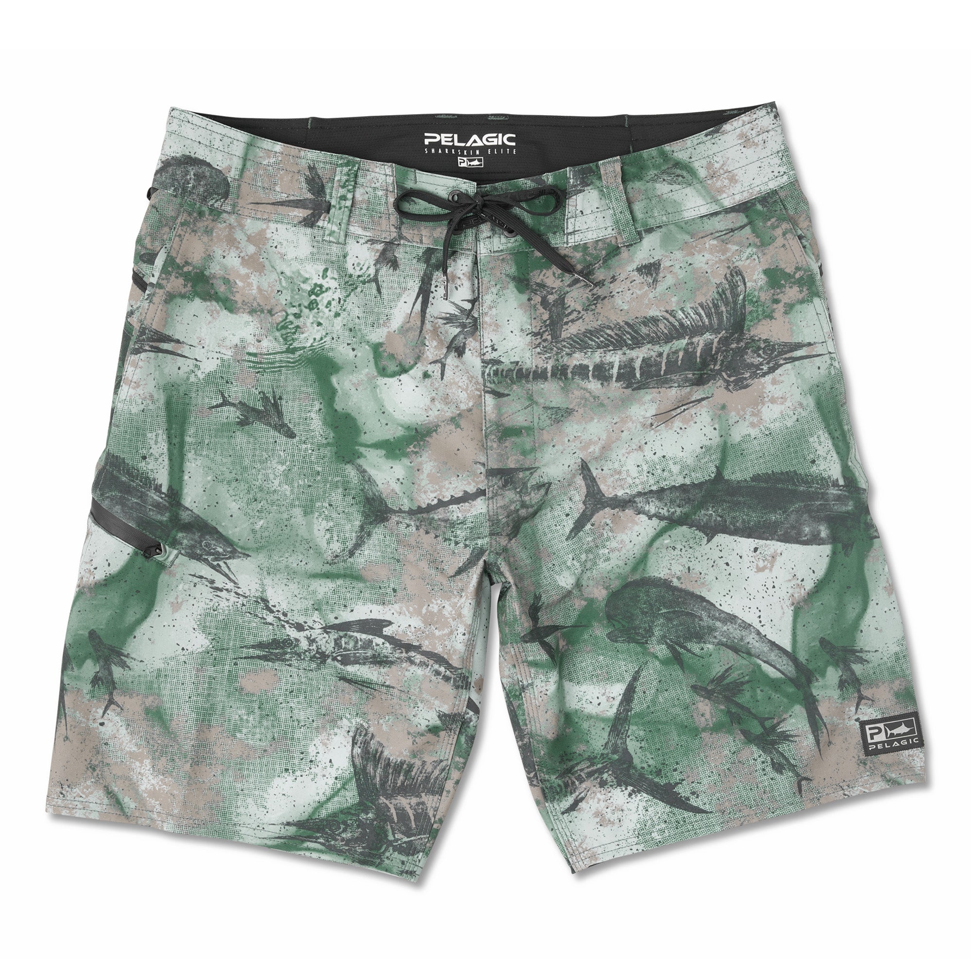 Pelagic Dorado Boardshorts Green Men's Fishing Shorts Size 38 No