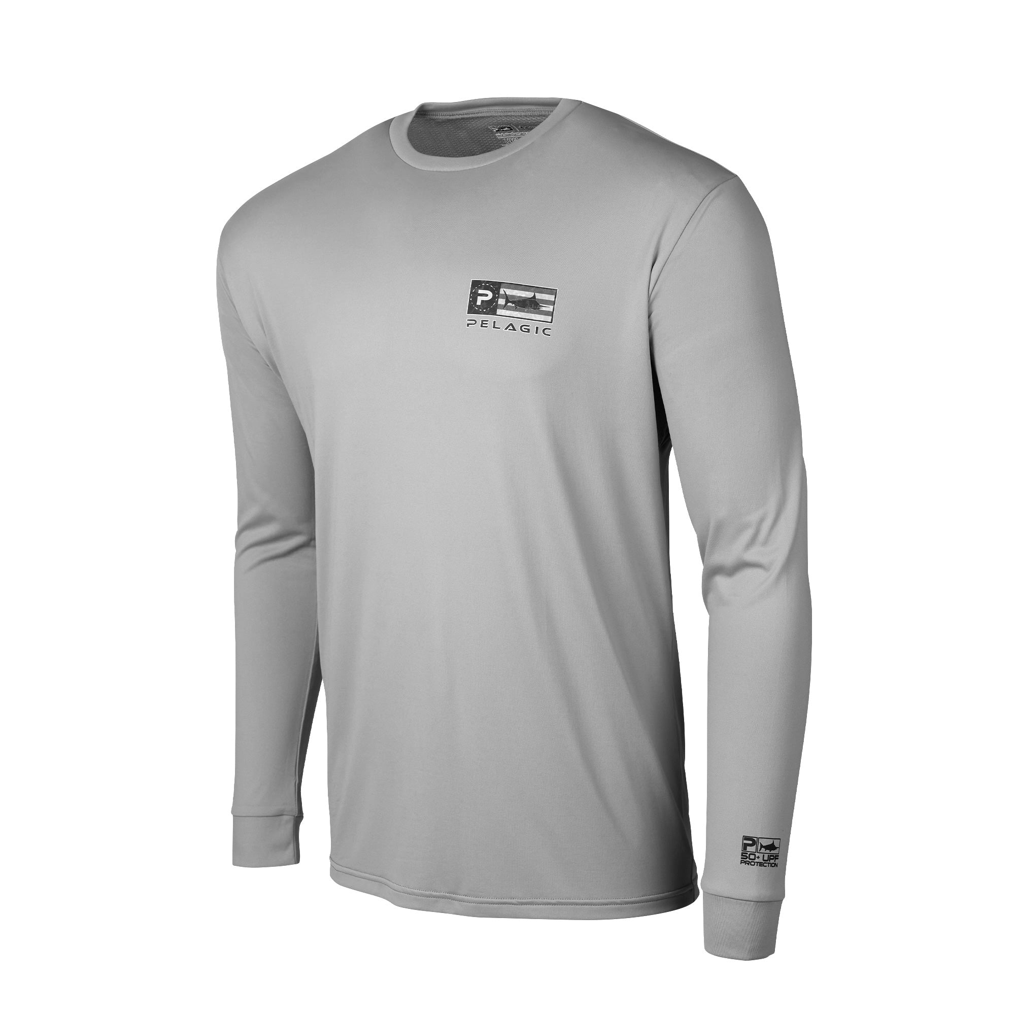 Pelagic Aquatek Icon Long-Sleeve Shirt for Men - Grey - S