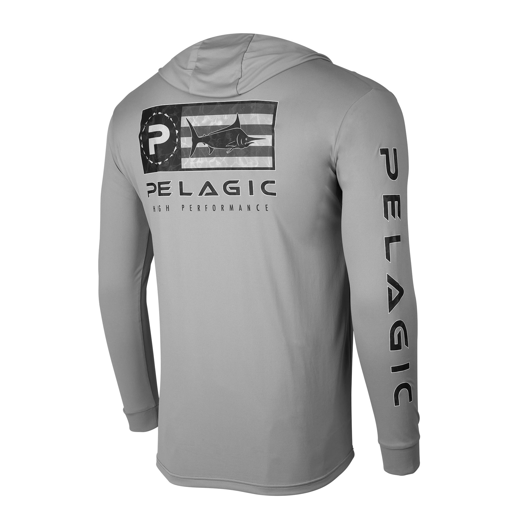 Pelagic Defcon Icon Hooded Fishing Shirt Slate / 3XL