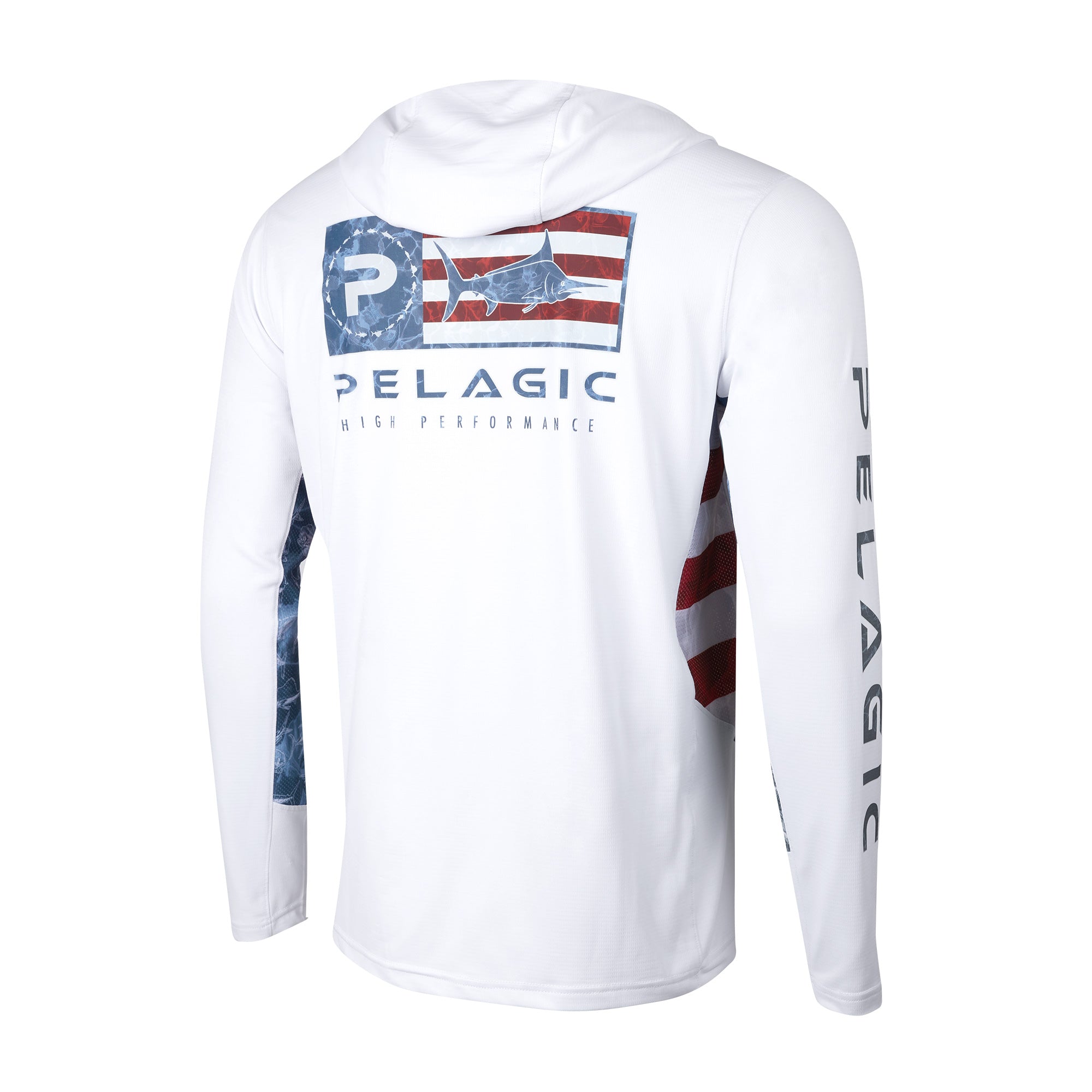 Pelagic Defcon Long-Sleeve Fishing Hoodie for Men - Smoke Blue - XL