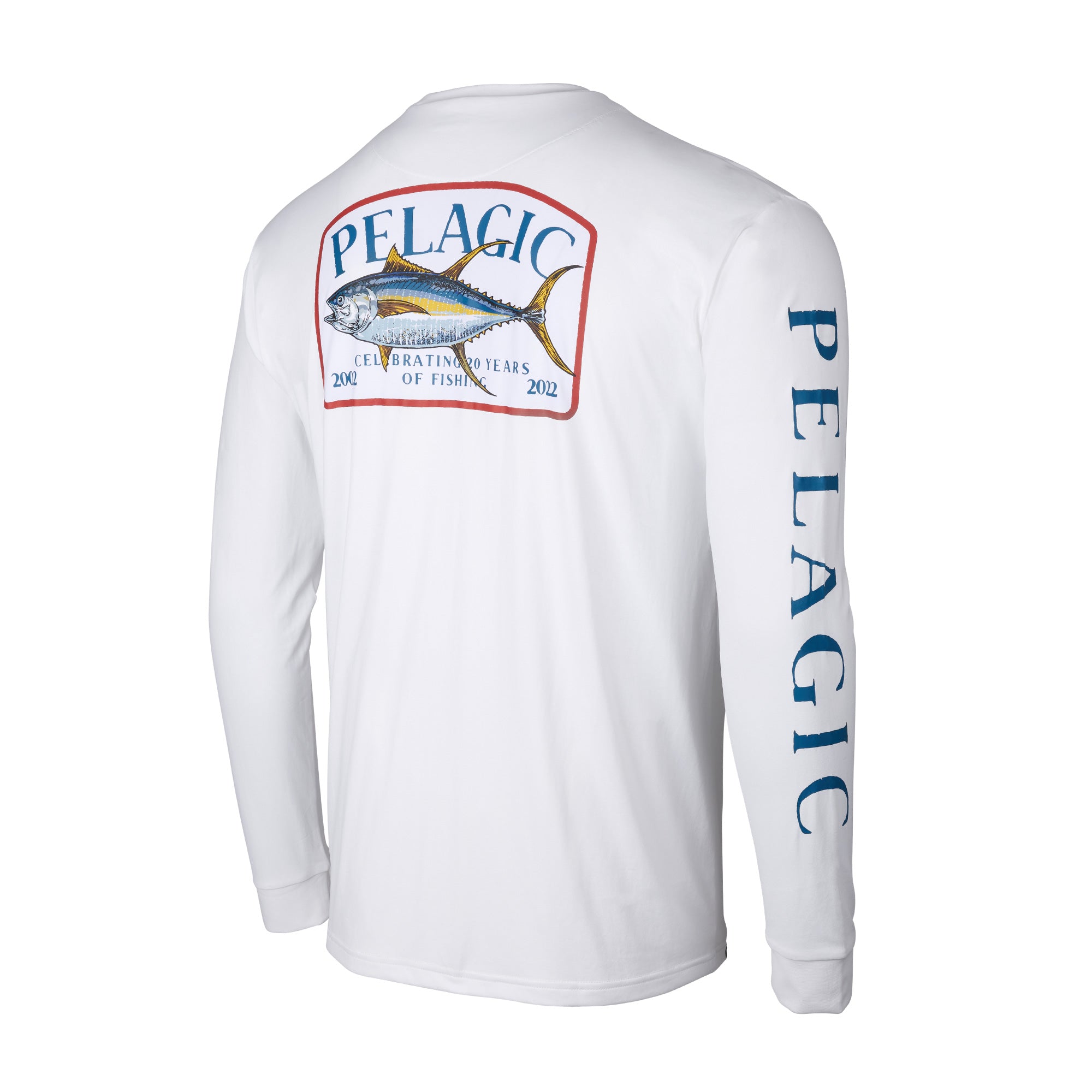 Pelagic Aquatek Game Fish Tuna Fishing Shirt L / White
