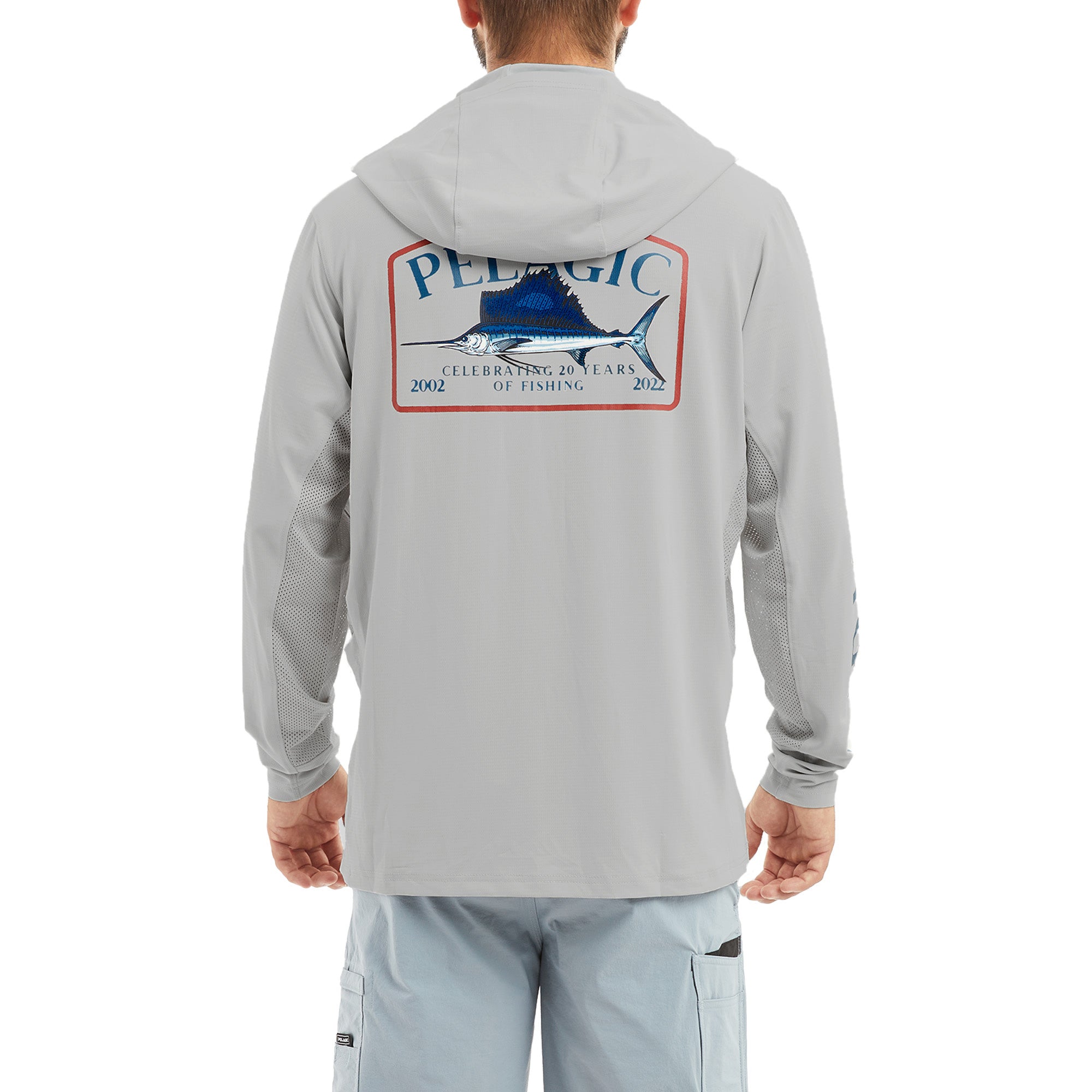 Pelagic Exo-Tech Fishing Long-Sleeve Shirt for Men - Light Grey