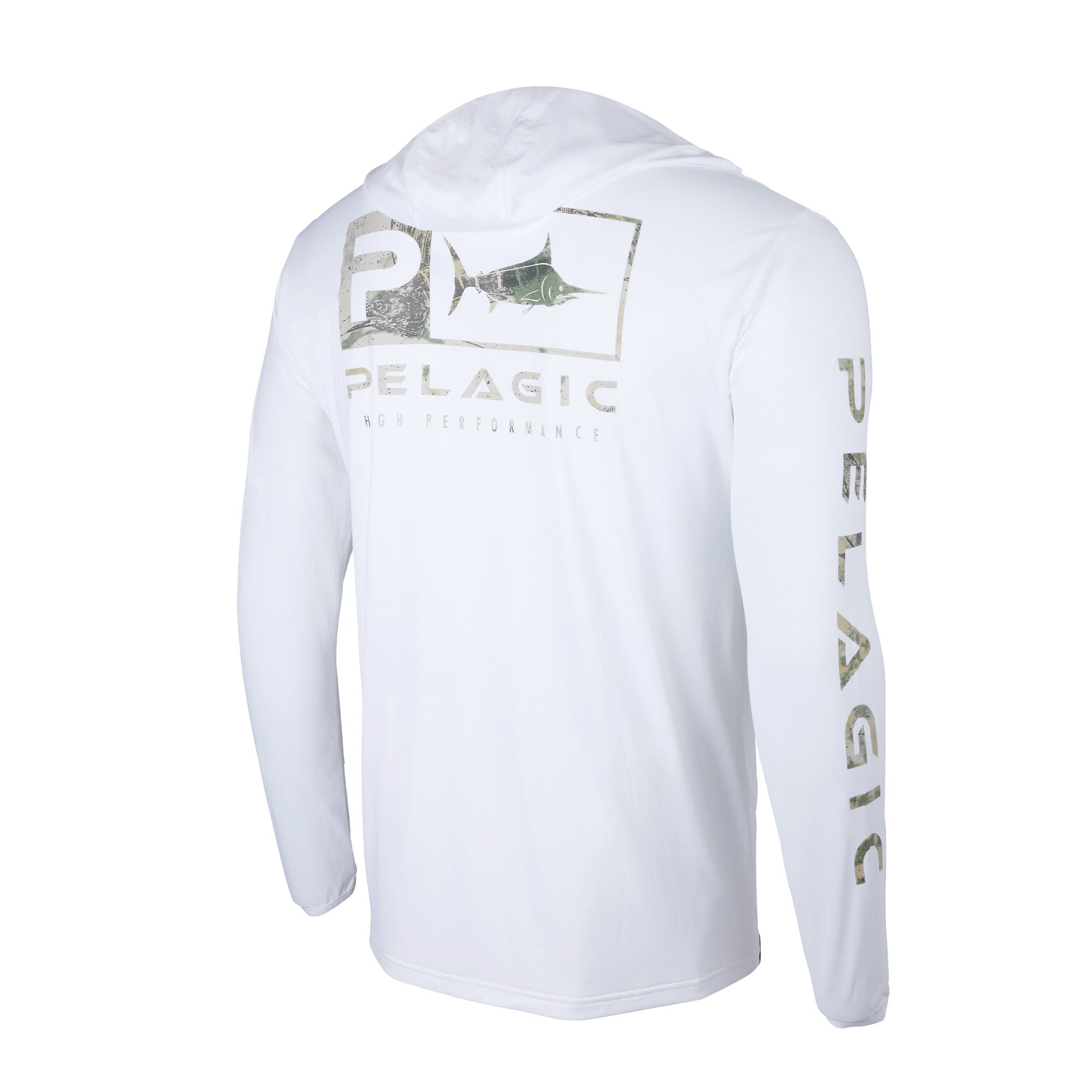 Pelagic Defcon Icon Hooded Fishing Shirt White / M